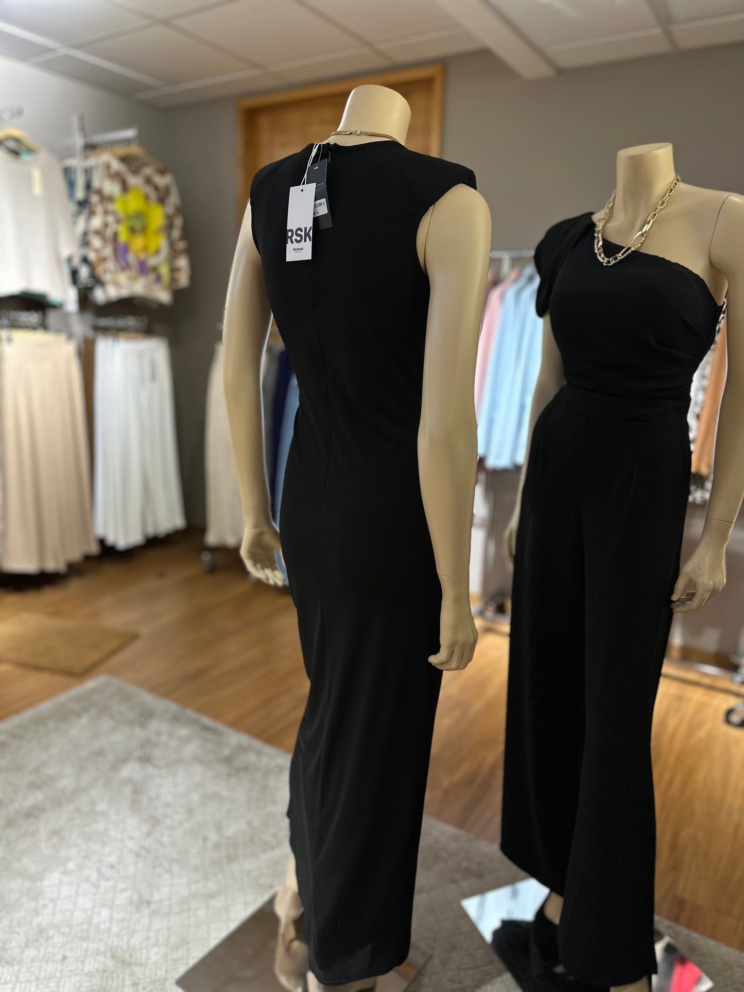 Vestido Drapeado Negro