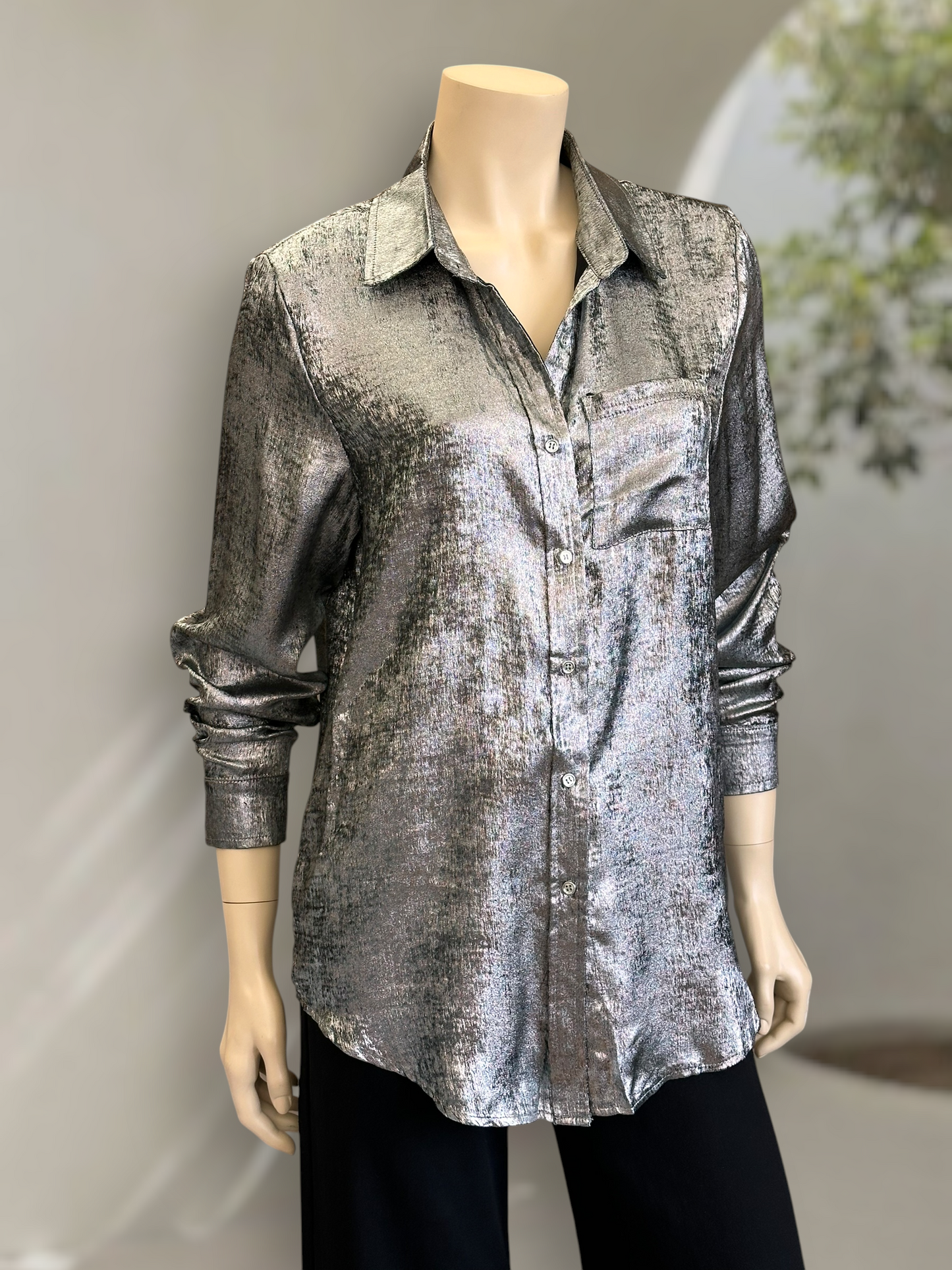 Blusa Metalizada Acero