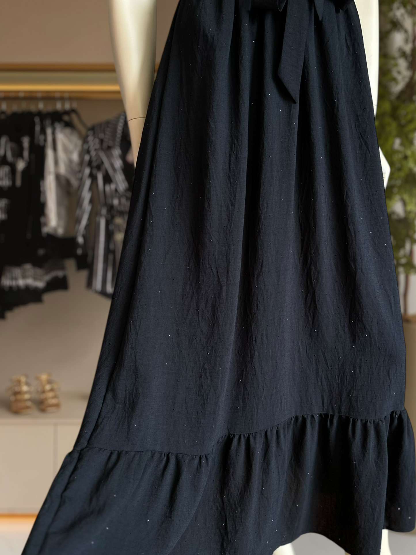 Vestido Brillos Negro