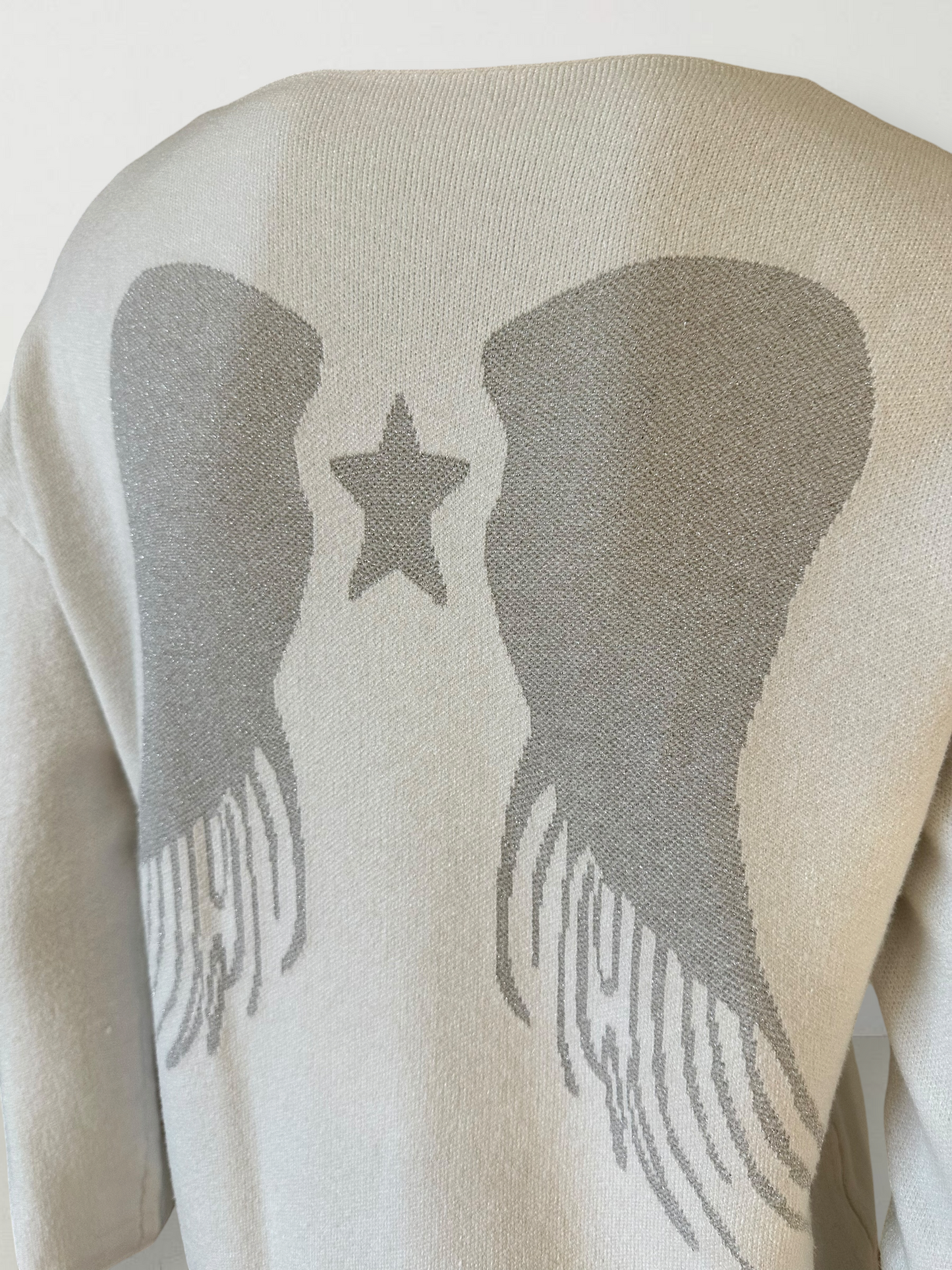 Sweater Alas Lurex Blanco