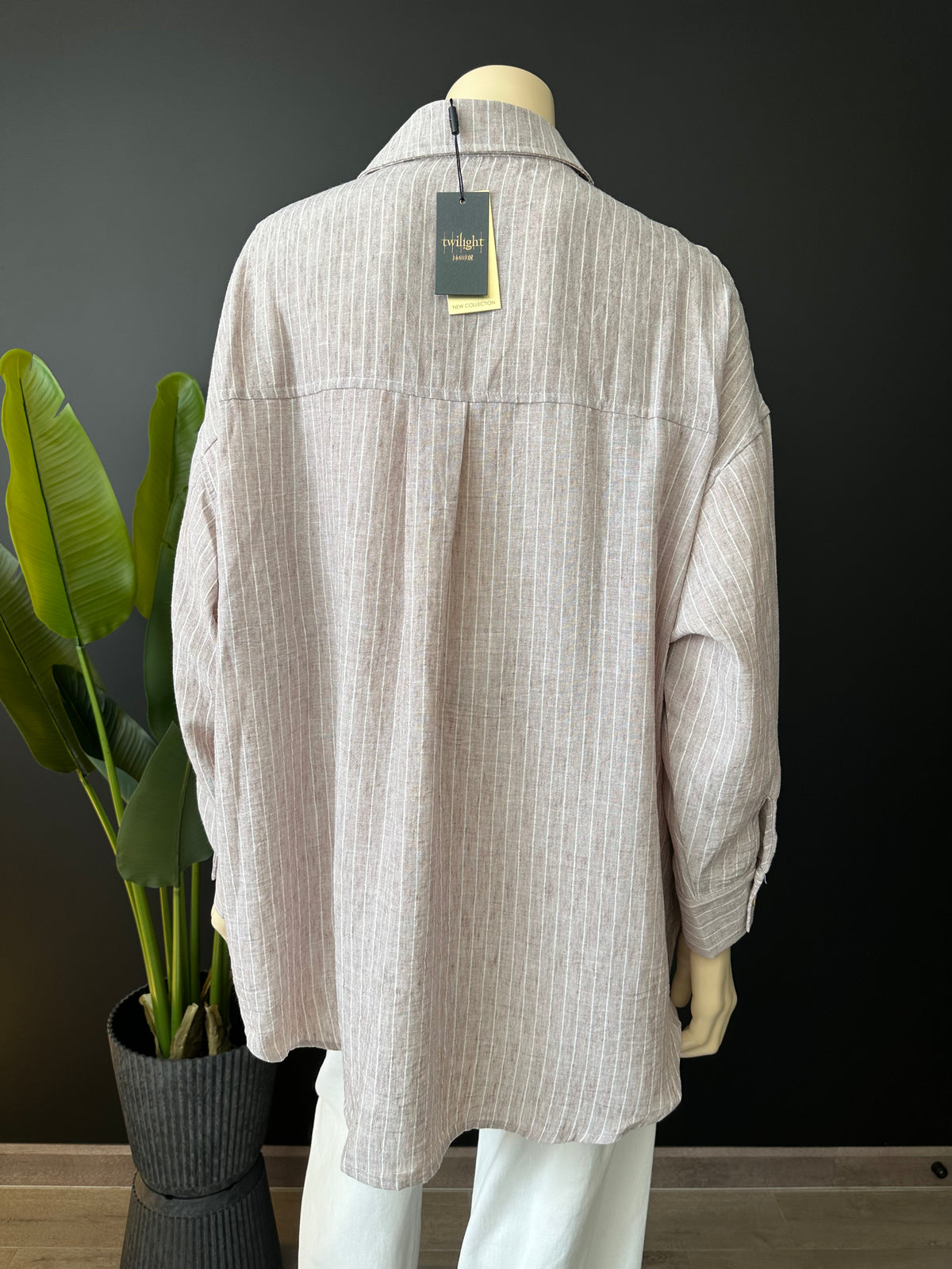 Blusa Plus Size con Bordado Latte