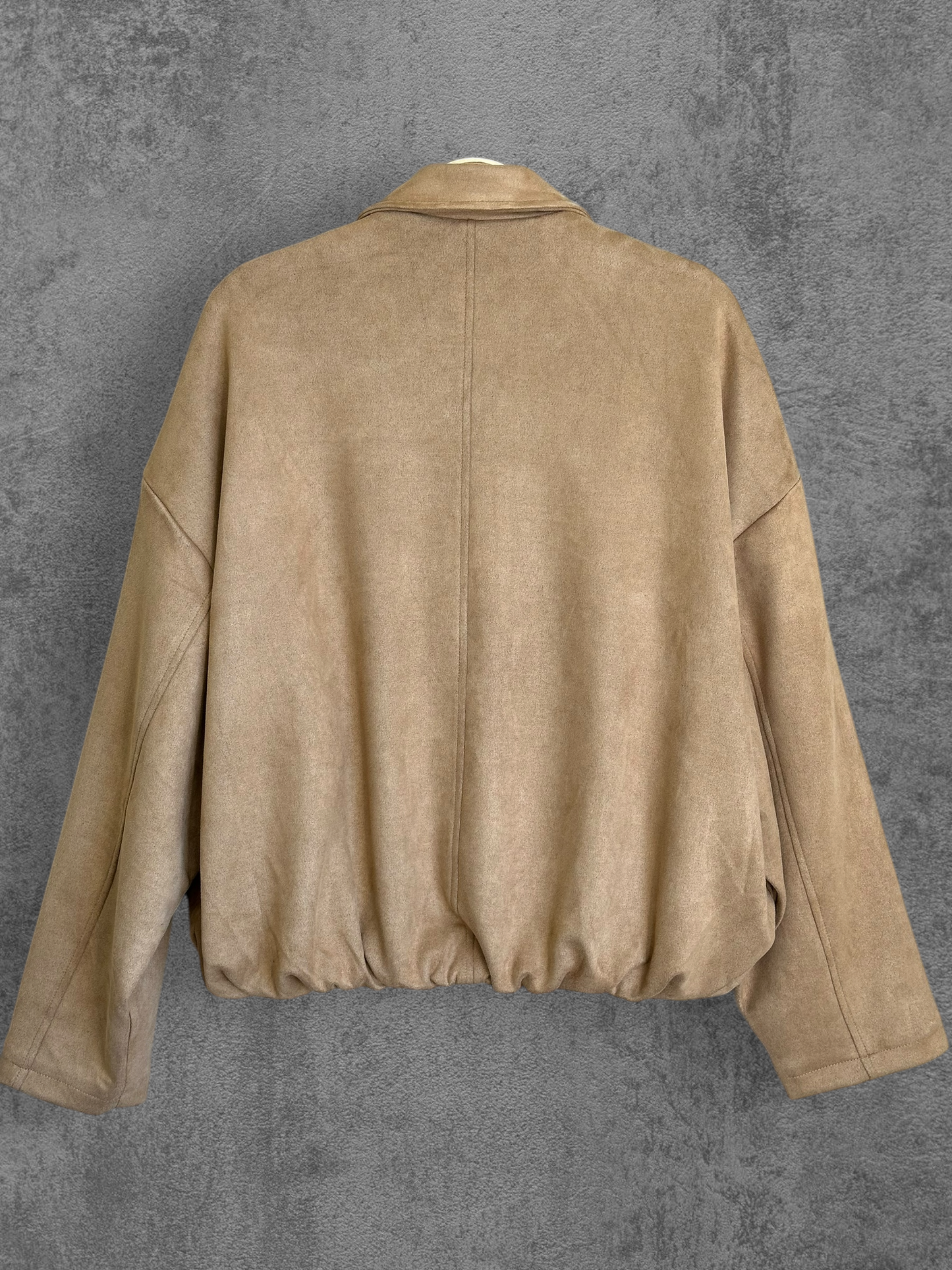 Chaqueta Roma Suede Bomber Camel