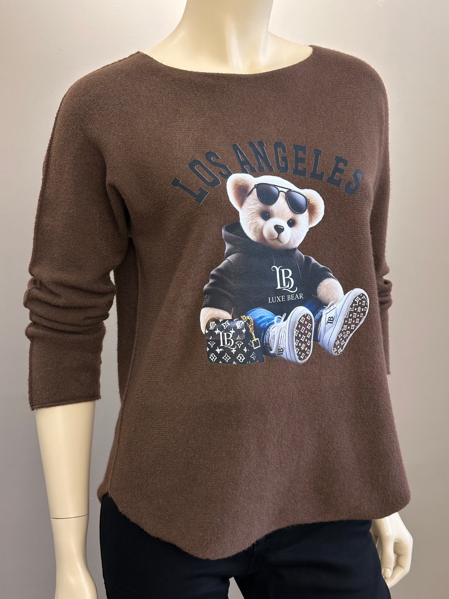 Sweater Los Ángeles Café - Diseño Italiano