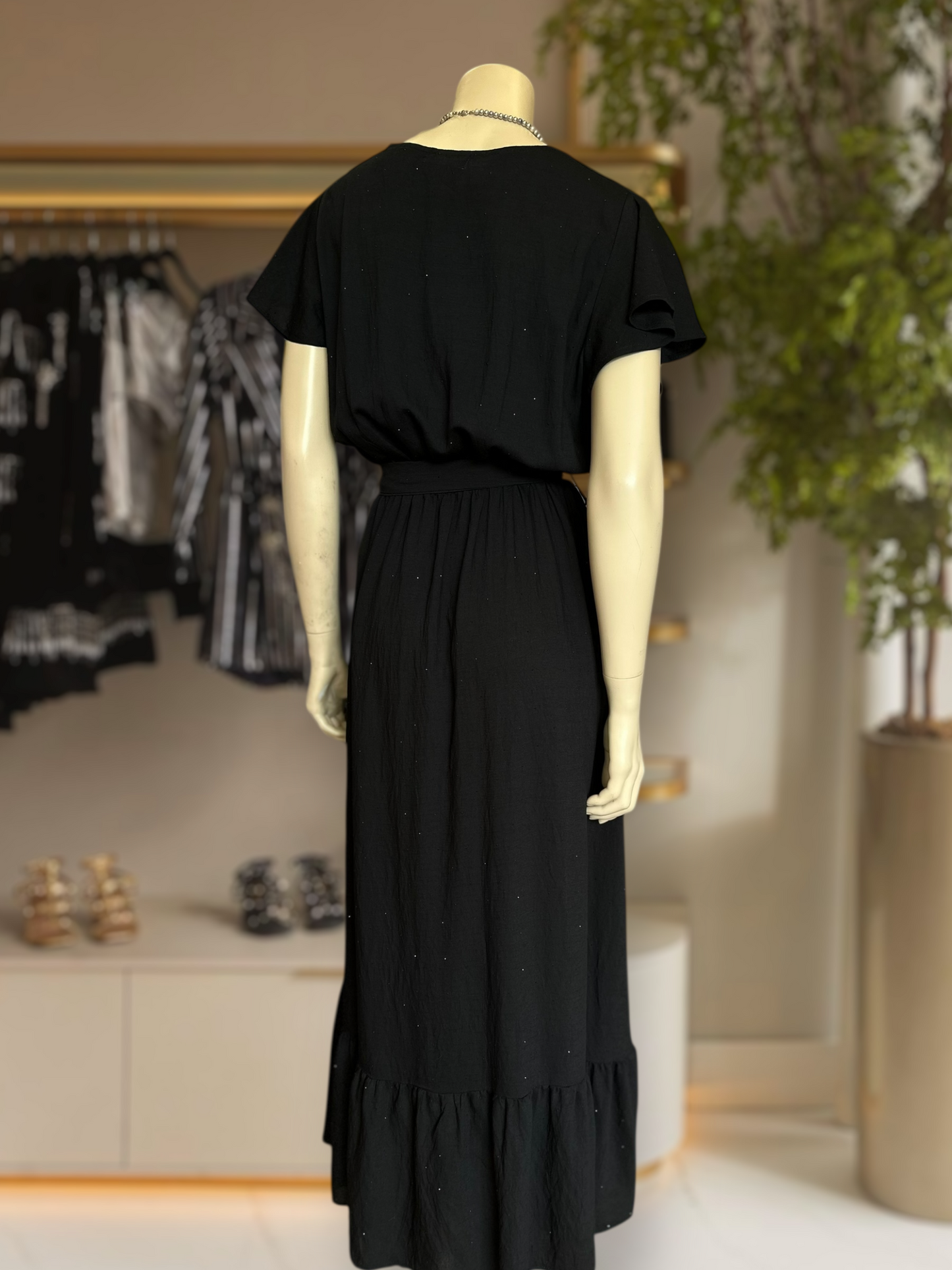 Vestido Brillos Negro