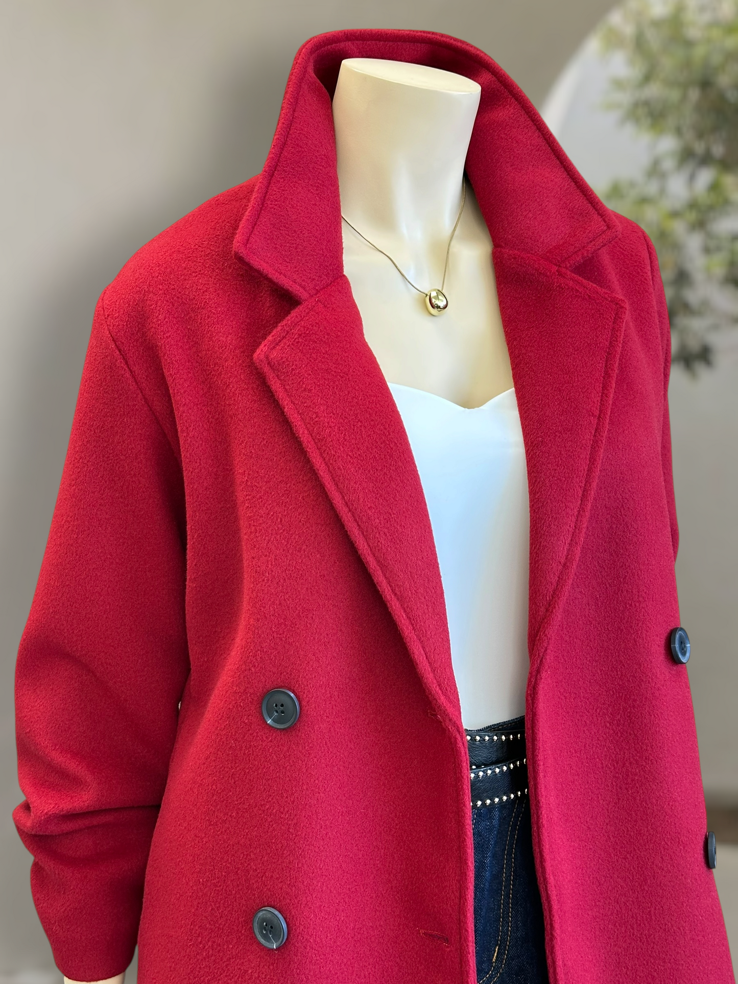 Abrigo Interior Acolchado Rojo