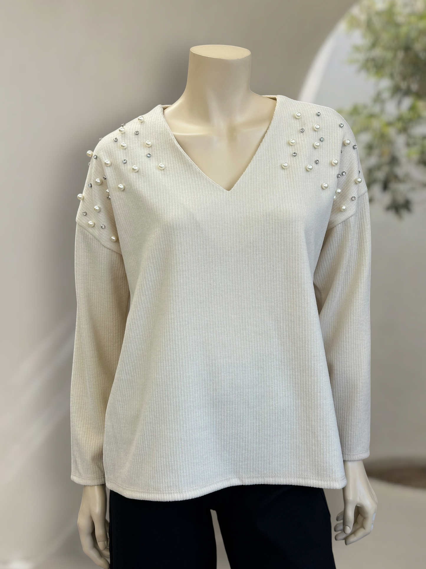 Sweater Perlas Crudo - New Collection