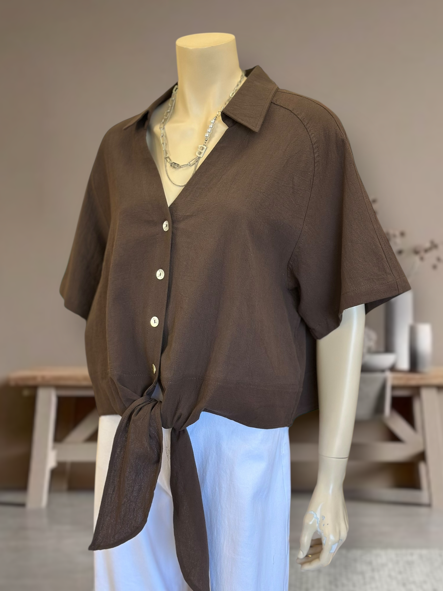 Blusa Nudo Linolet Café