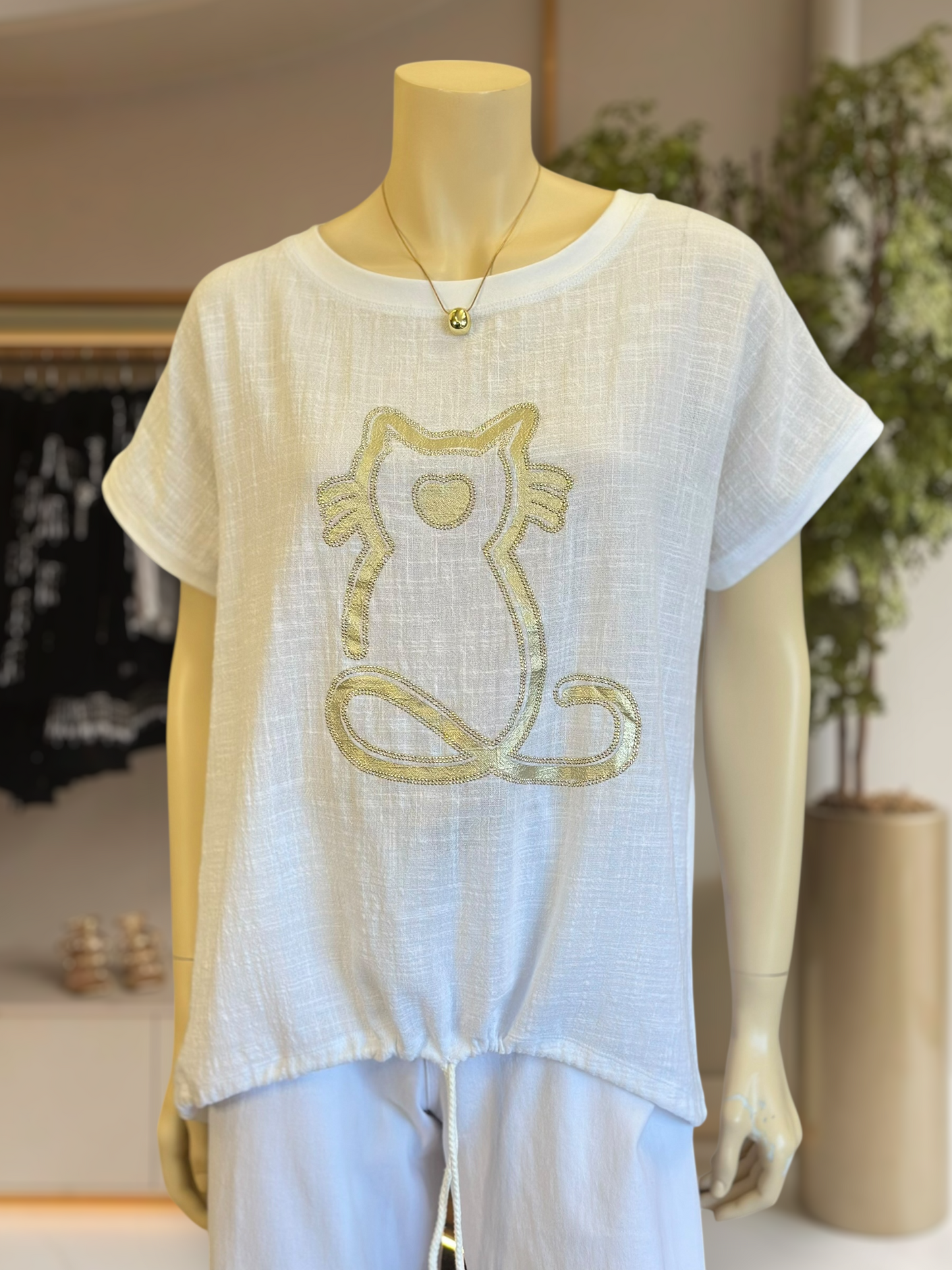 Polera Cat Blanco