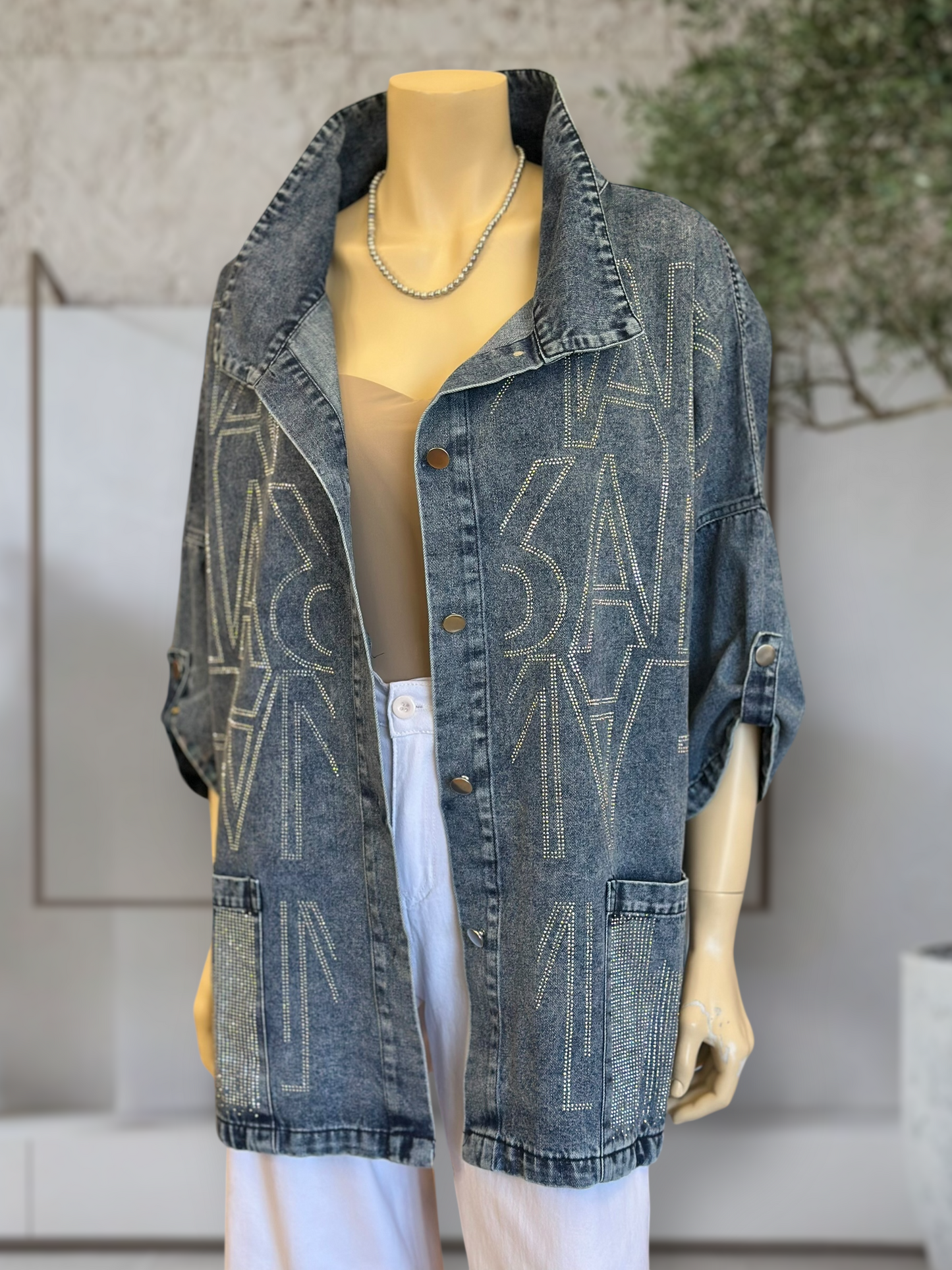 Chaqueta Denim Oversize Azul