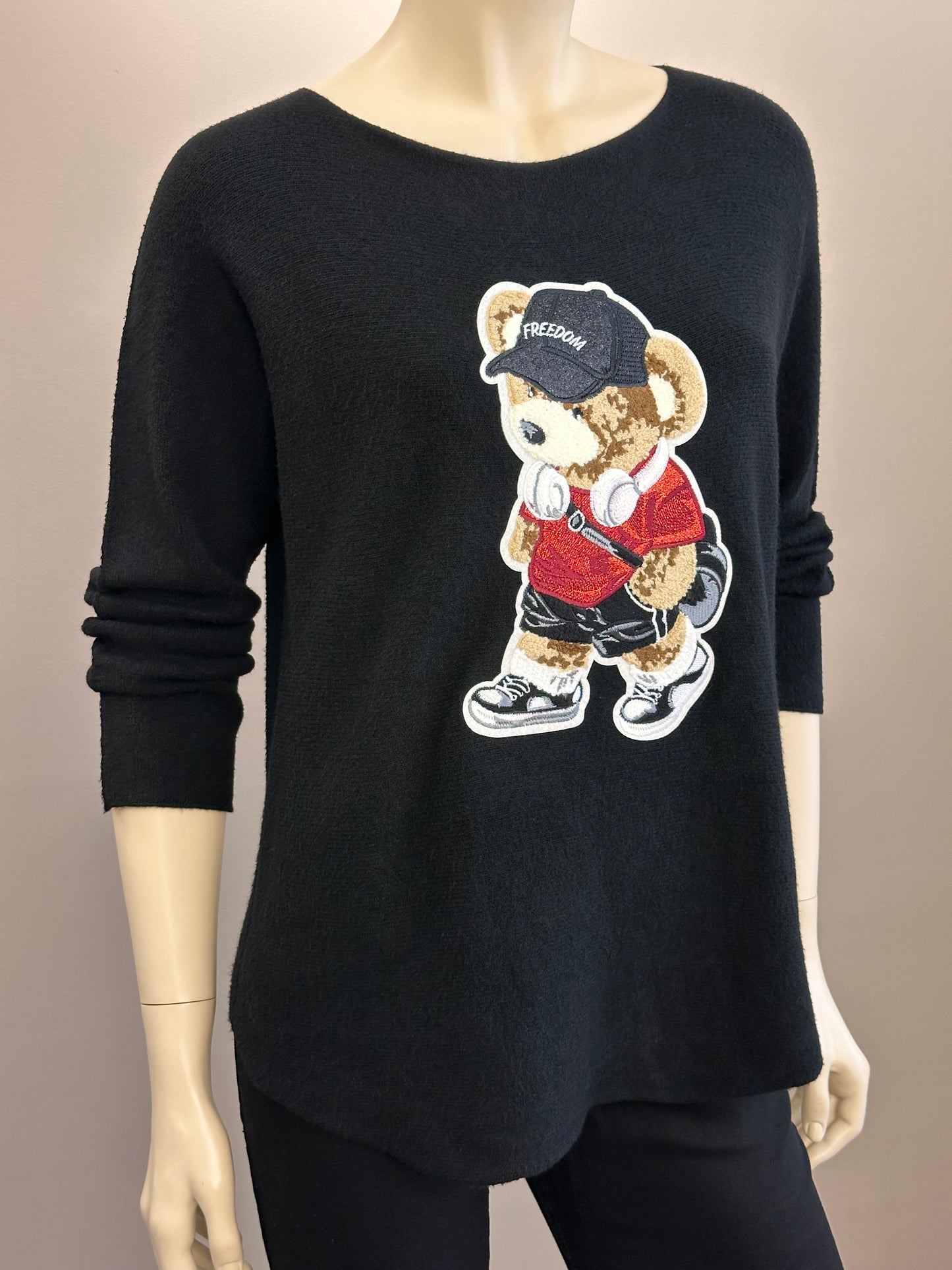 Sweater Freedom Negro - Diseño Italiano