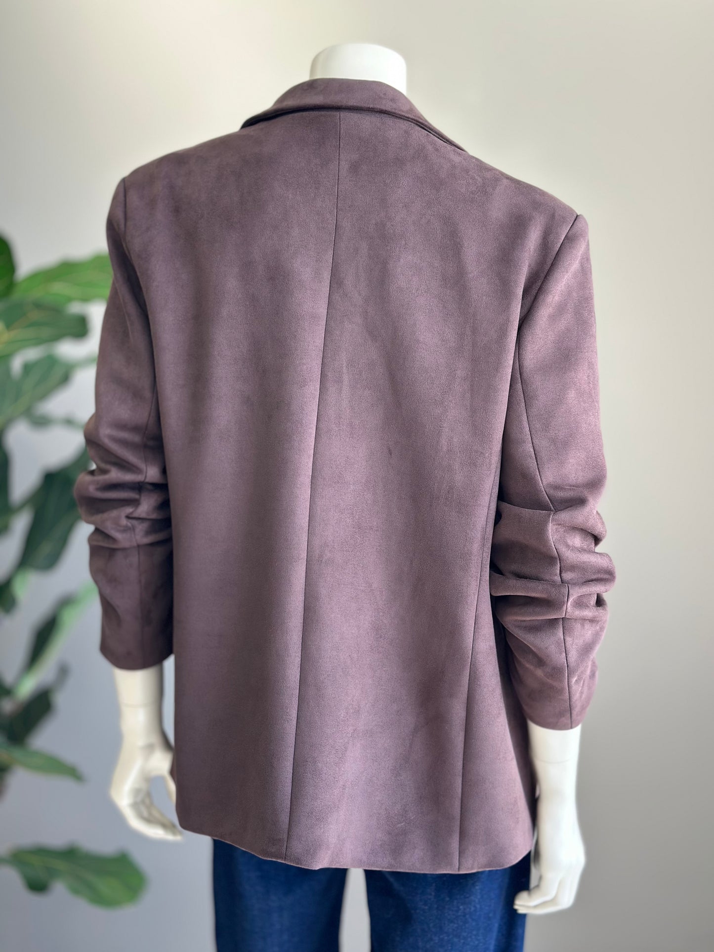 Blazer Símil Gamuza Chocolate