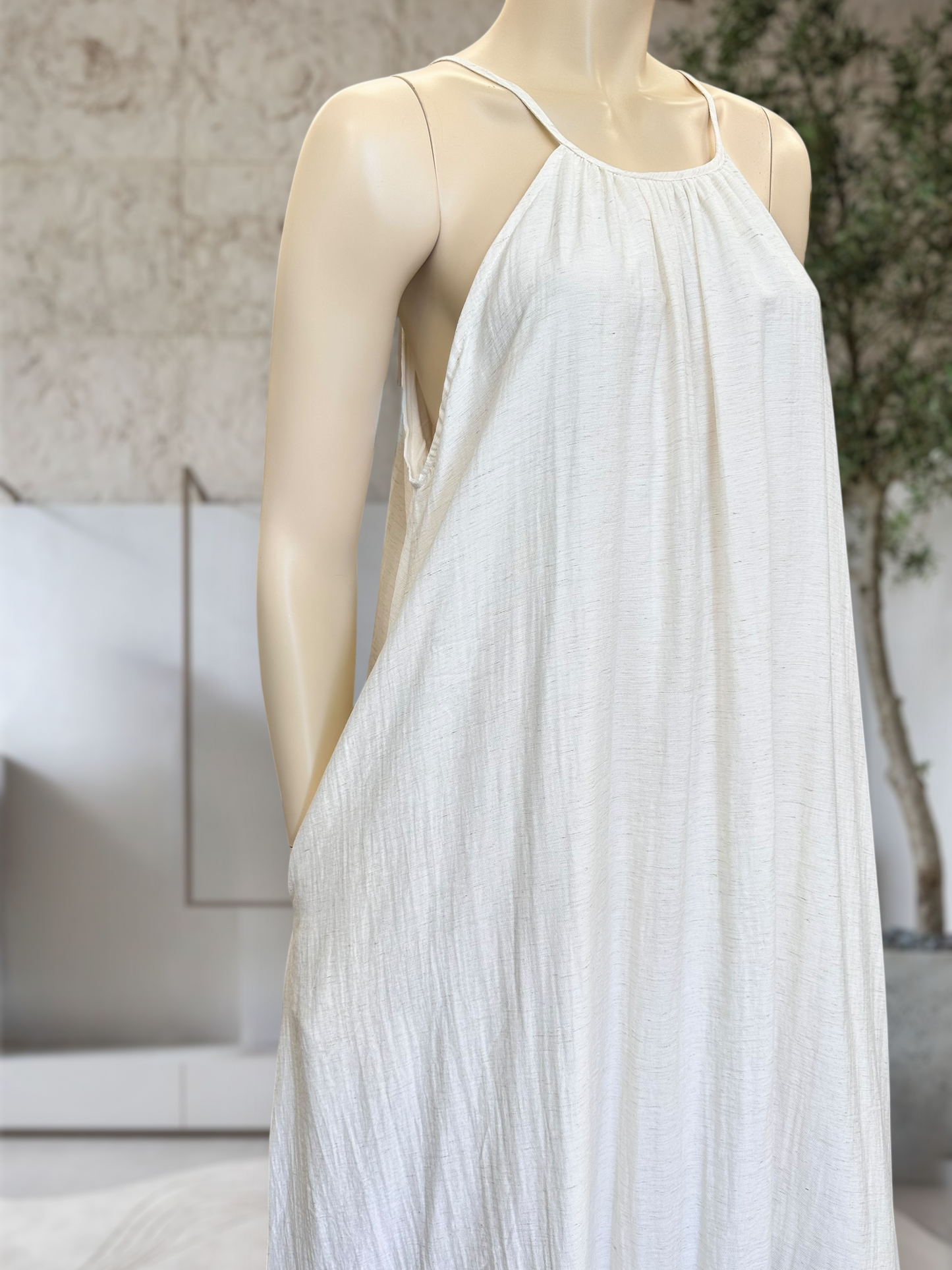 Vestido Aura Lino Crudo