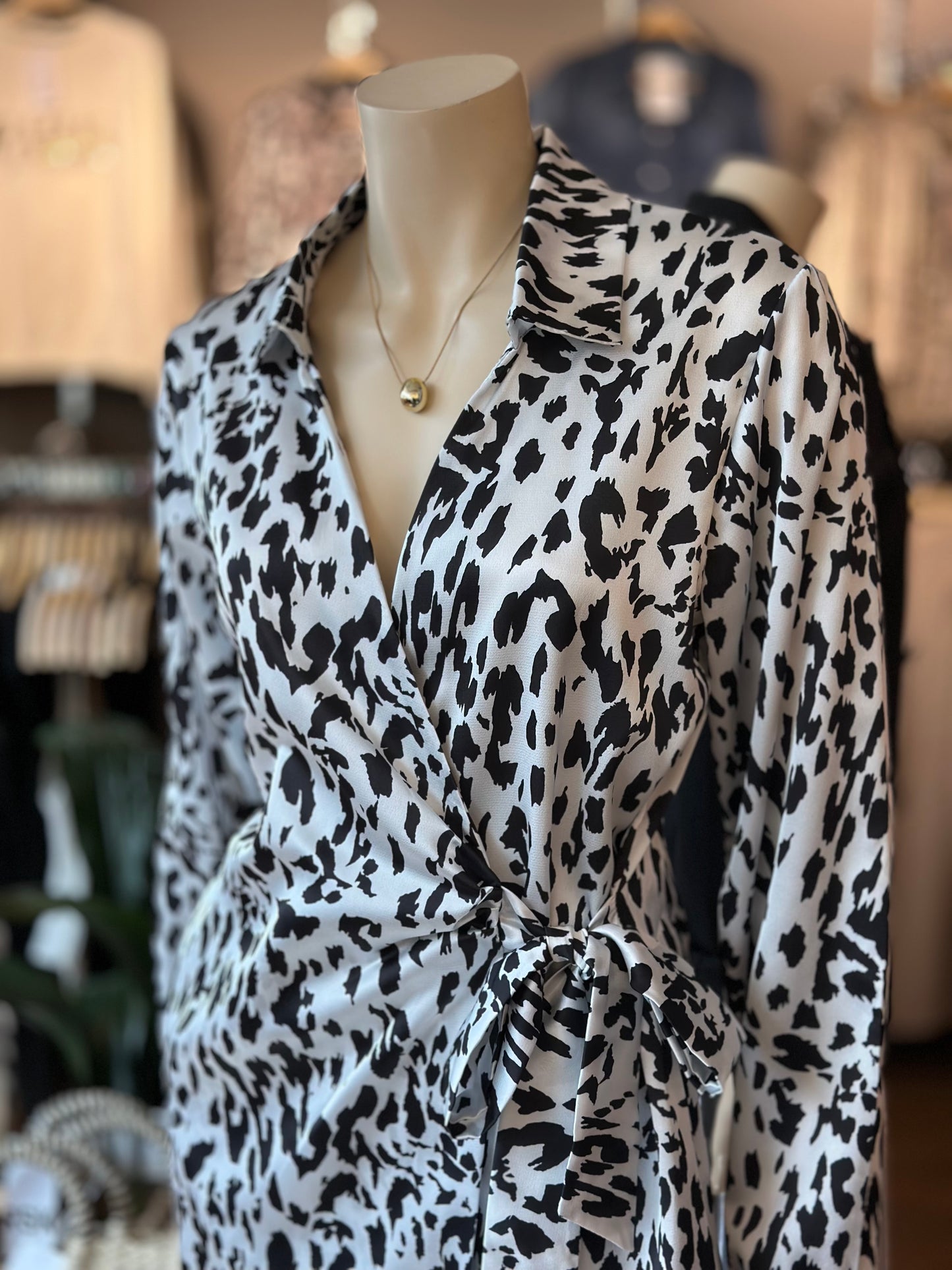 Blusón Aninal Print Blanco