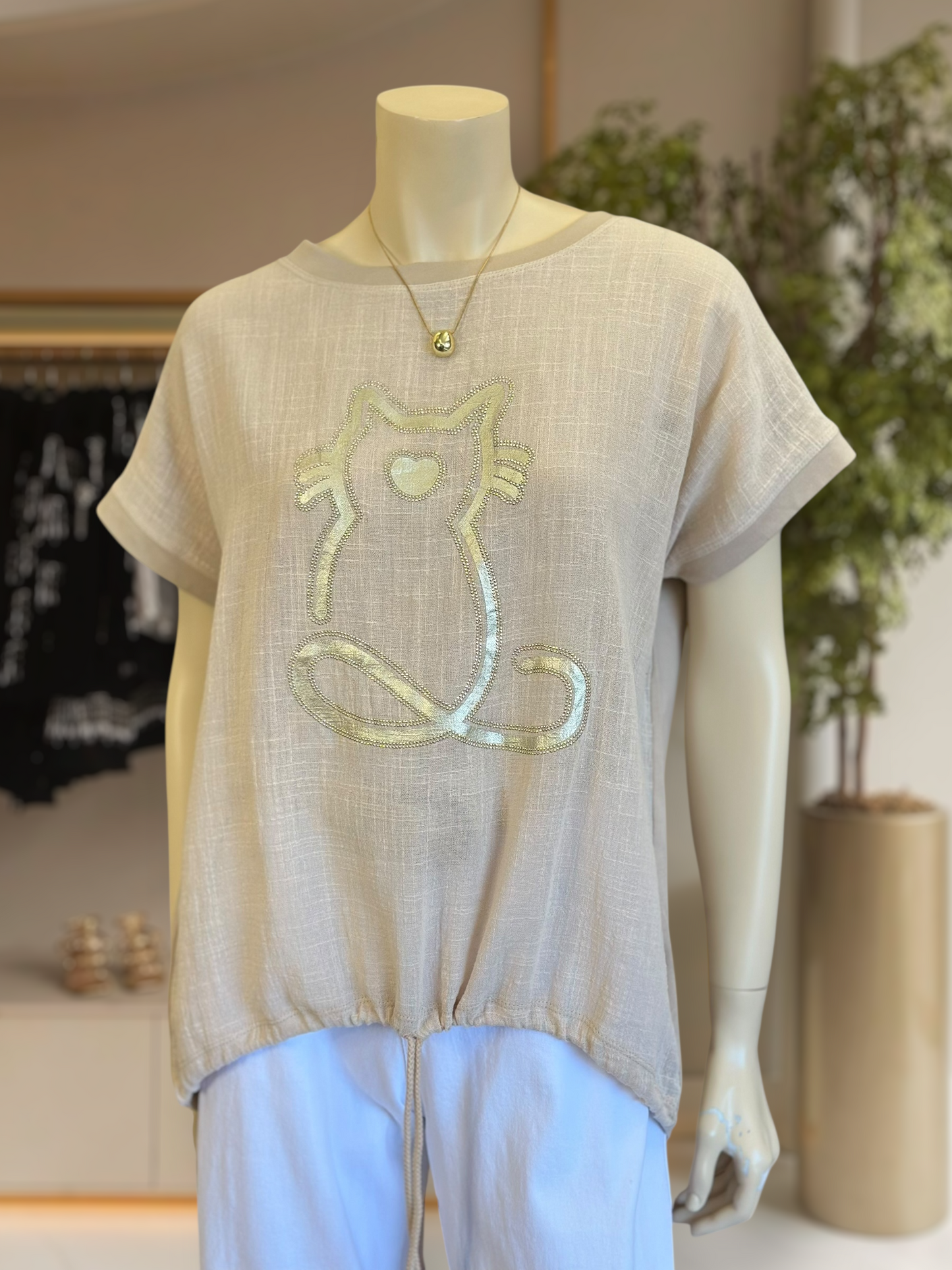 Polera Cat Beige