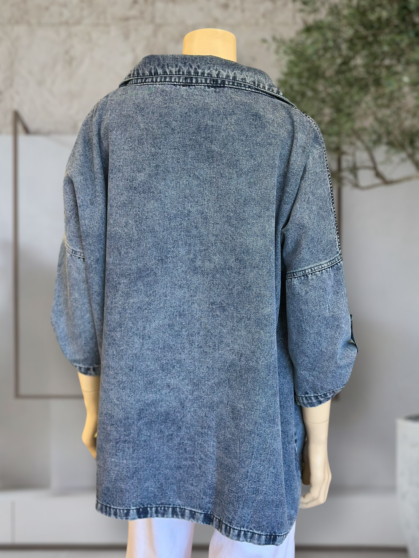 Chaqueta Denim Oversize Azul