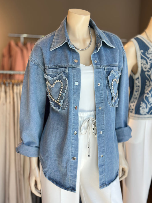 Chaqueta Denim Corazón
