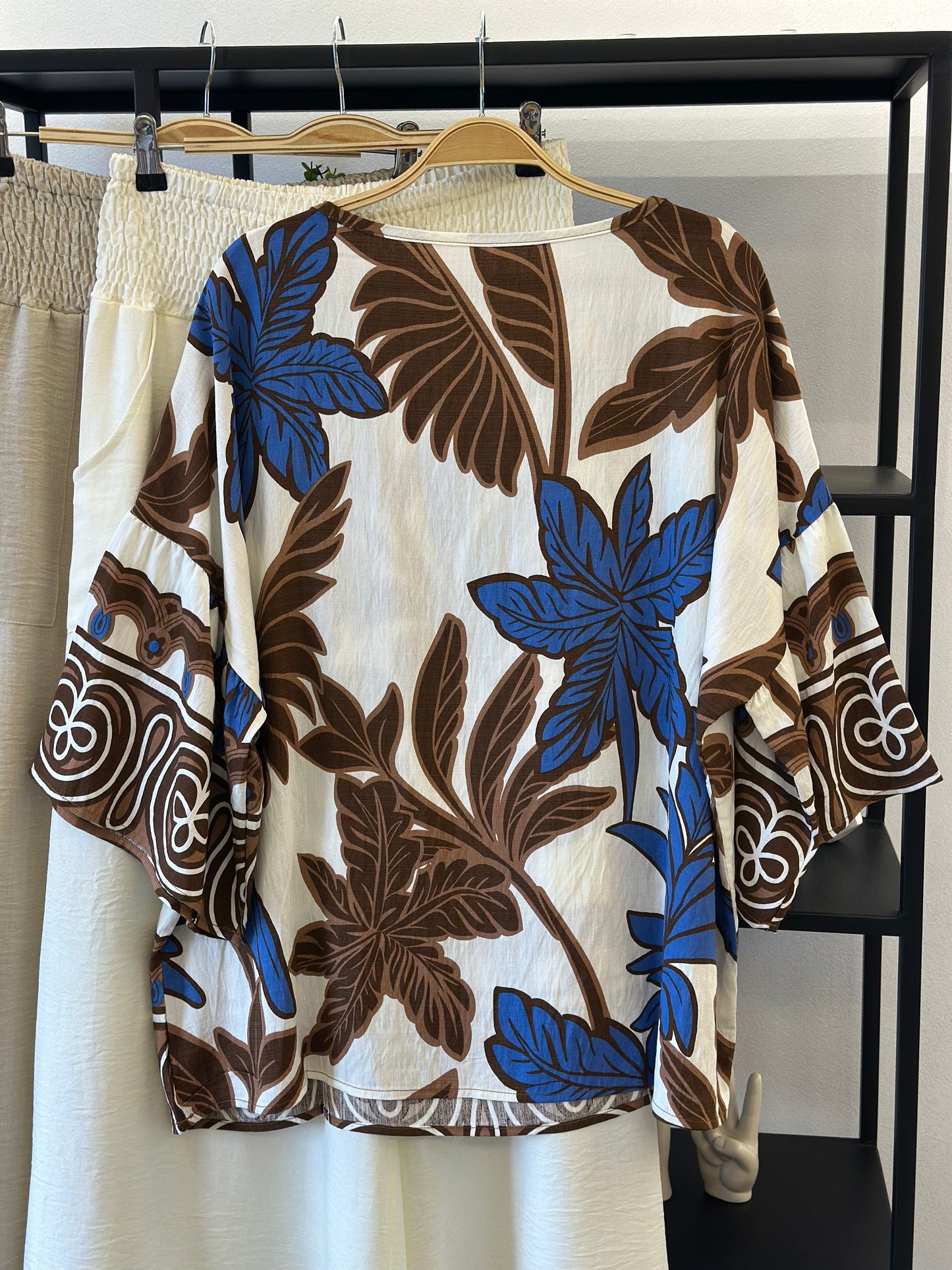 Blusón estampado Azul