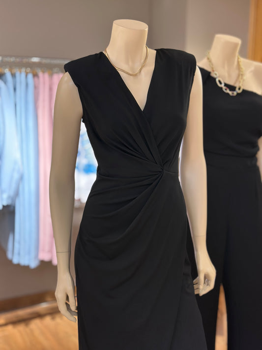 Vestido Drapeado Negro