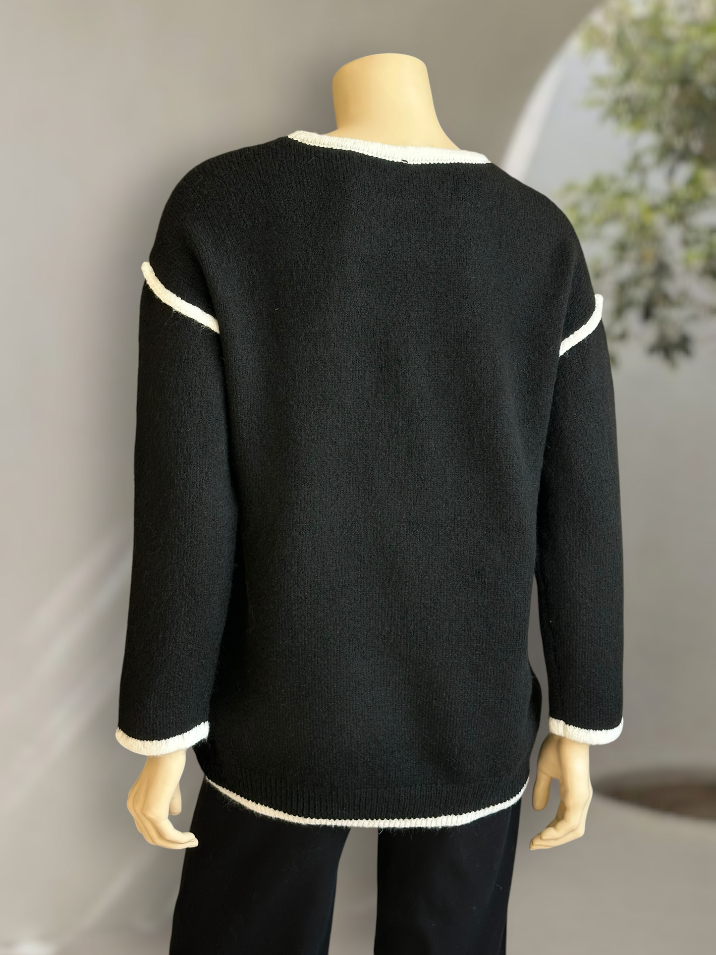Sweater Soft Edge Negro