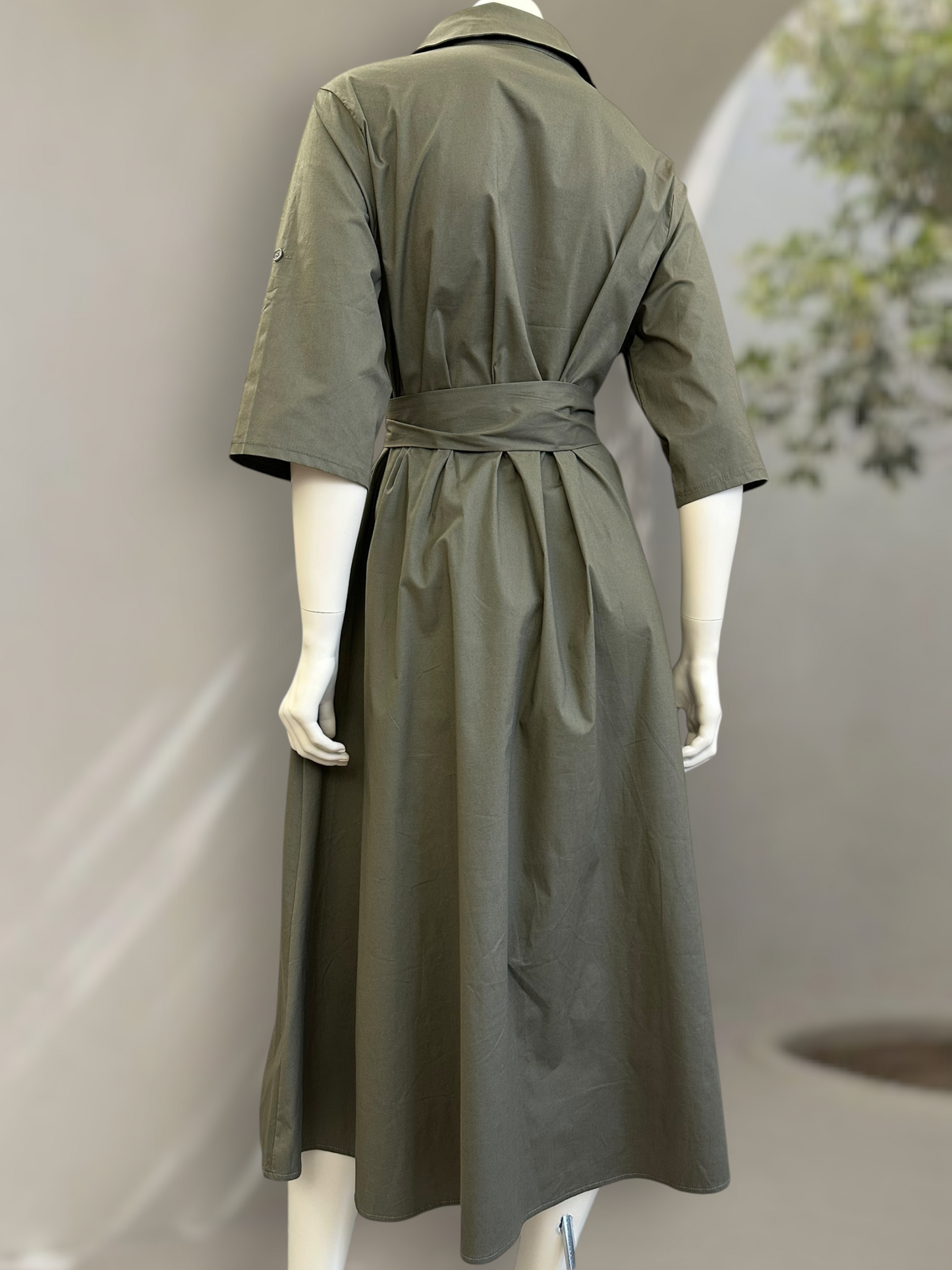 Vestido Camisero Olivia Verde