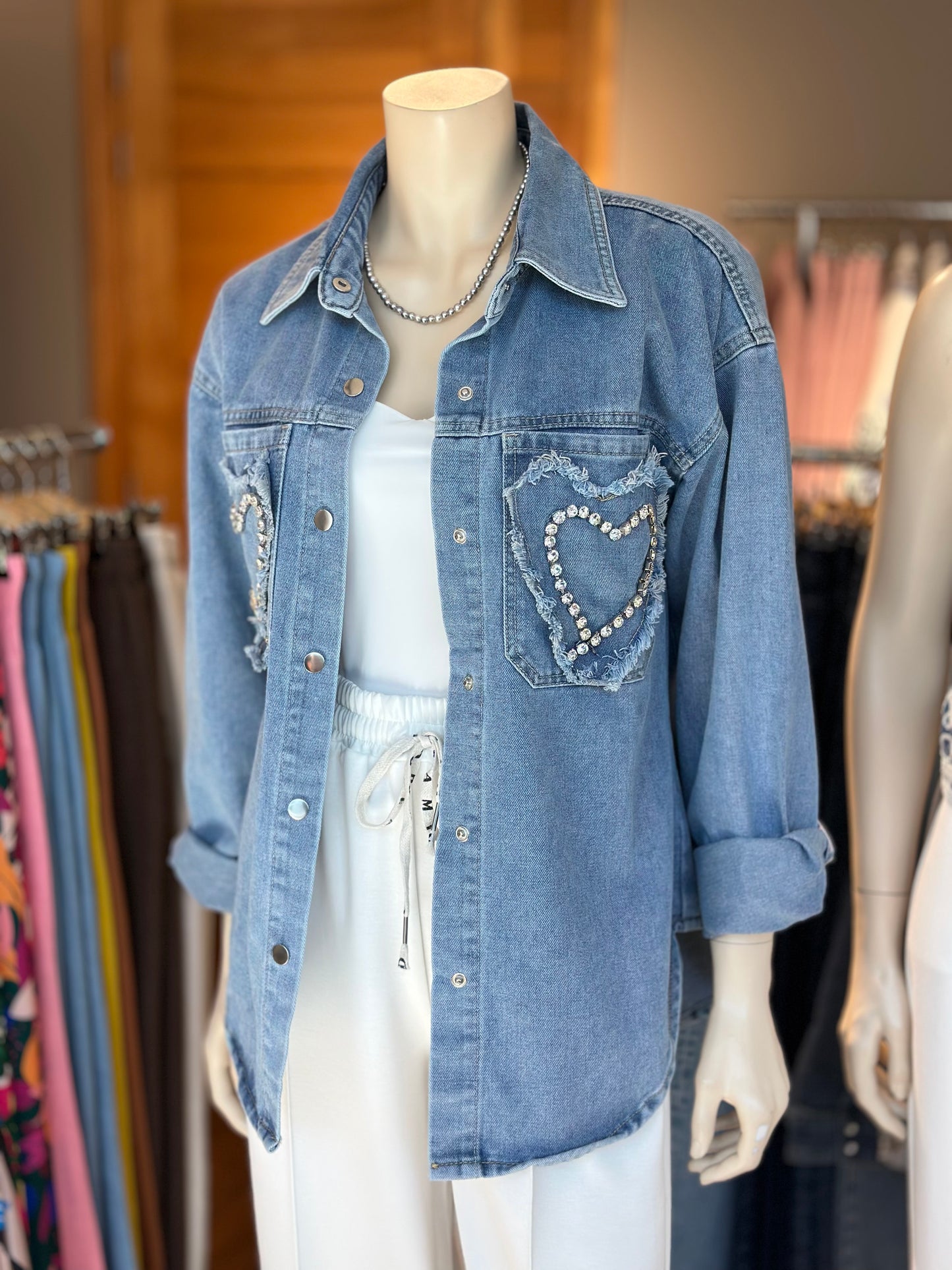 Chaqueta Denim Corazón