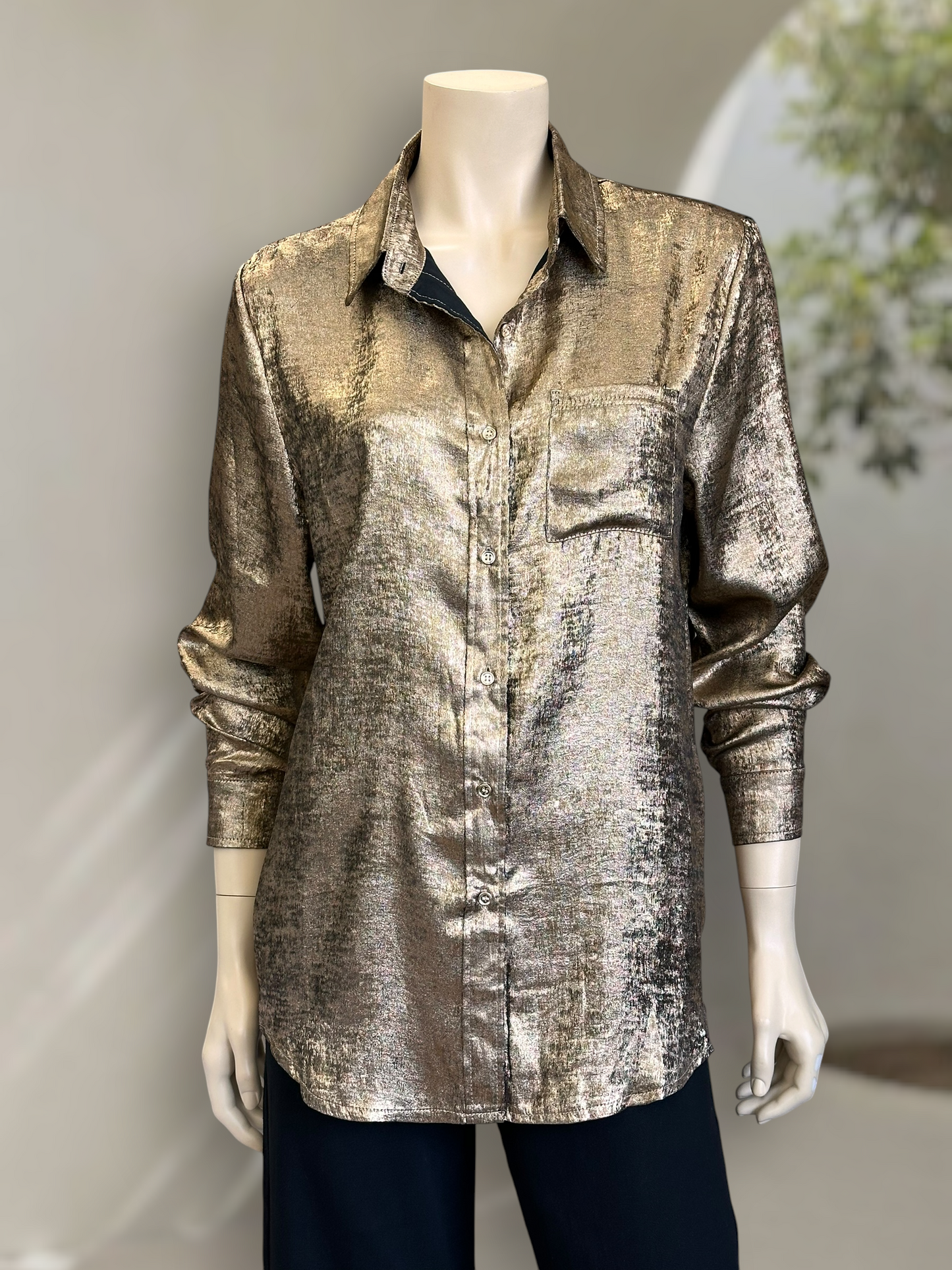 Blusa Metalizada Cobre