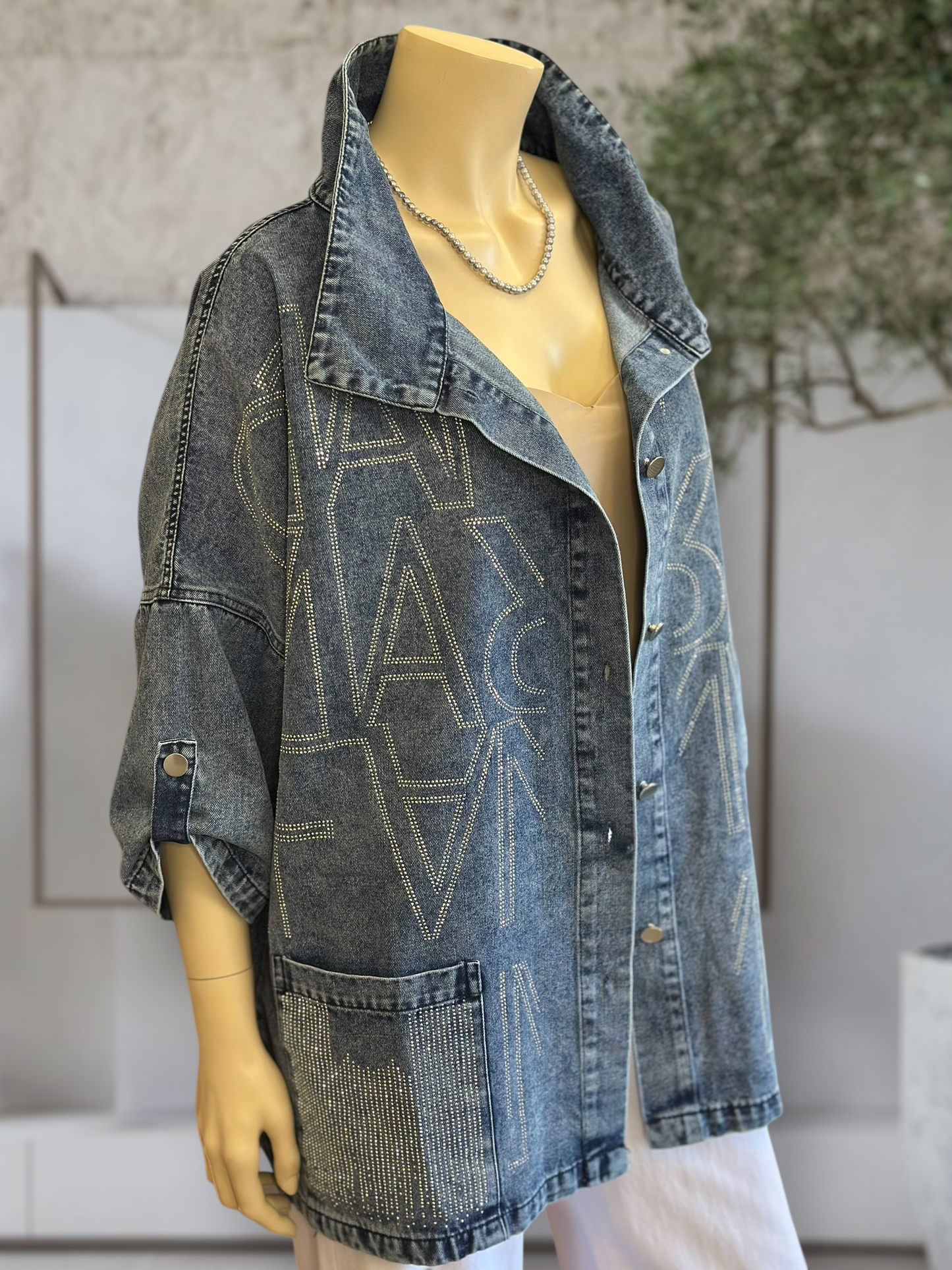 Chaqueta Denim Oversize Azul
