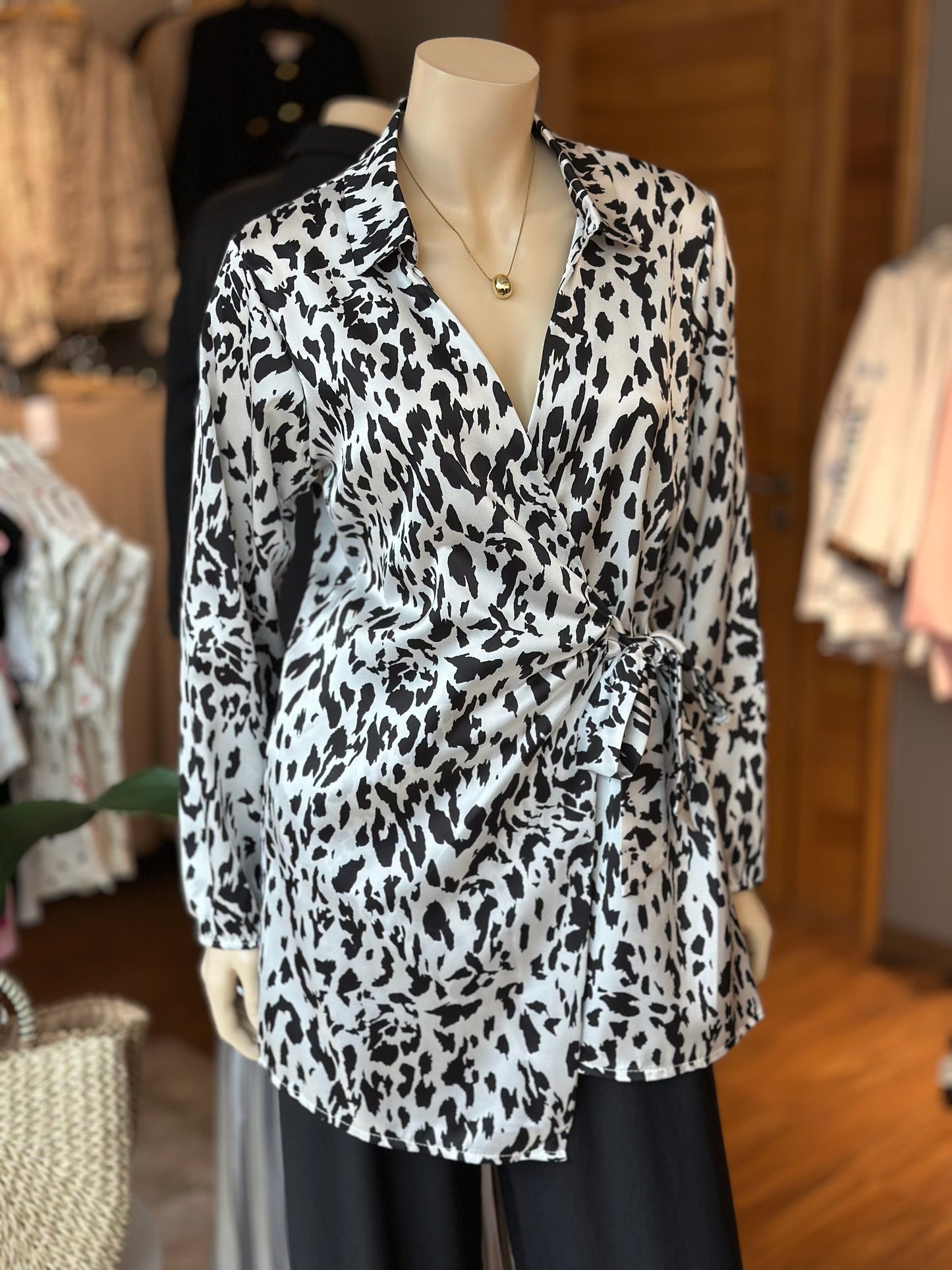 Blusón Aninal Print Blanco