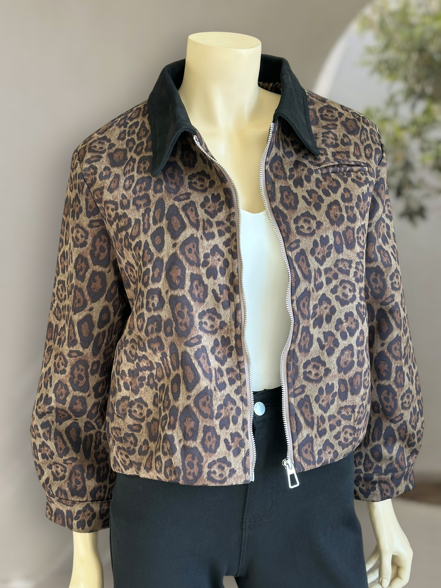 Chaqueta Leopardo Verde