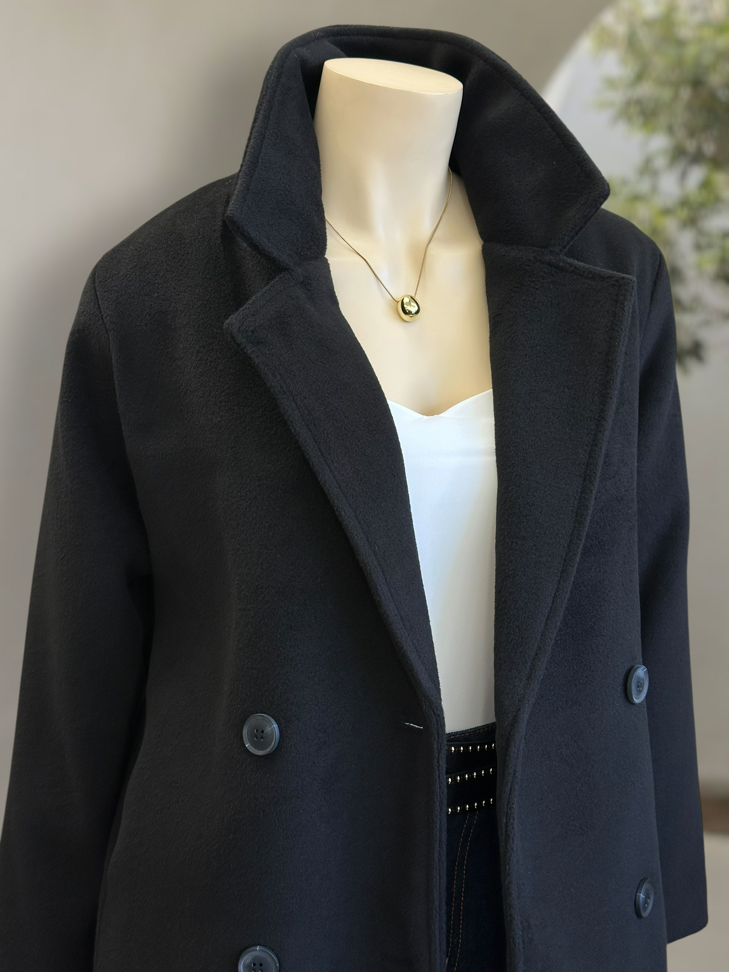 Abrigo Interior Acolchado Negro