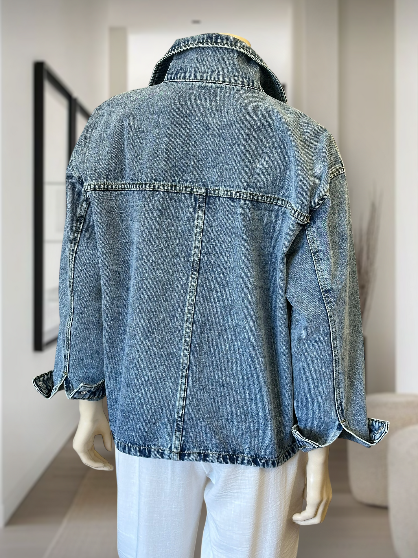 Chaqueta Denim Oversize Azul