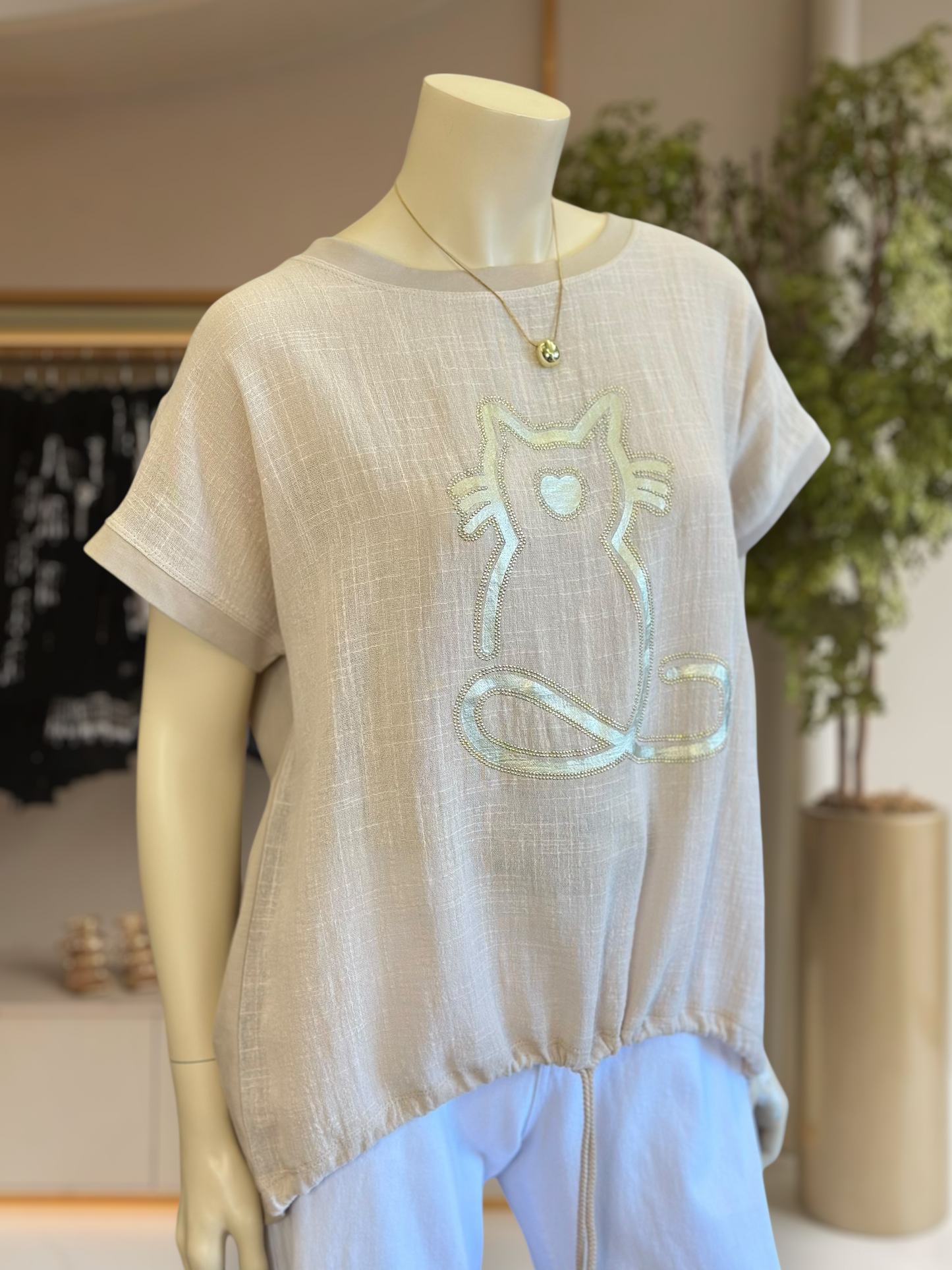 Polera Cat Beige