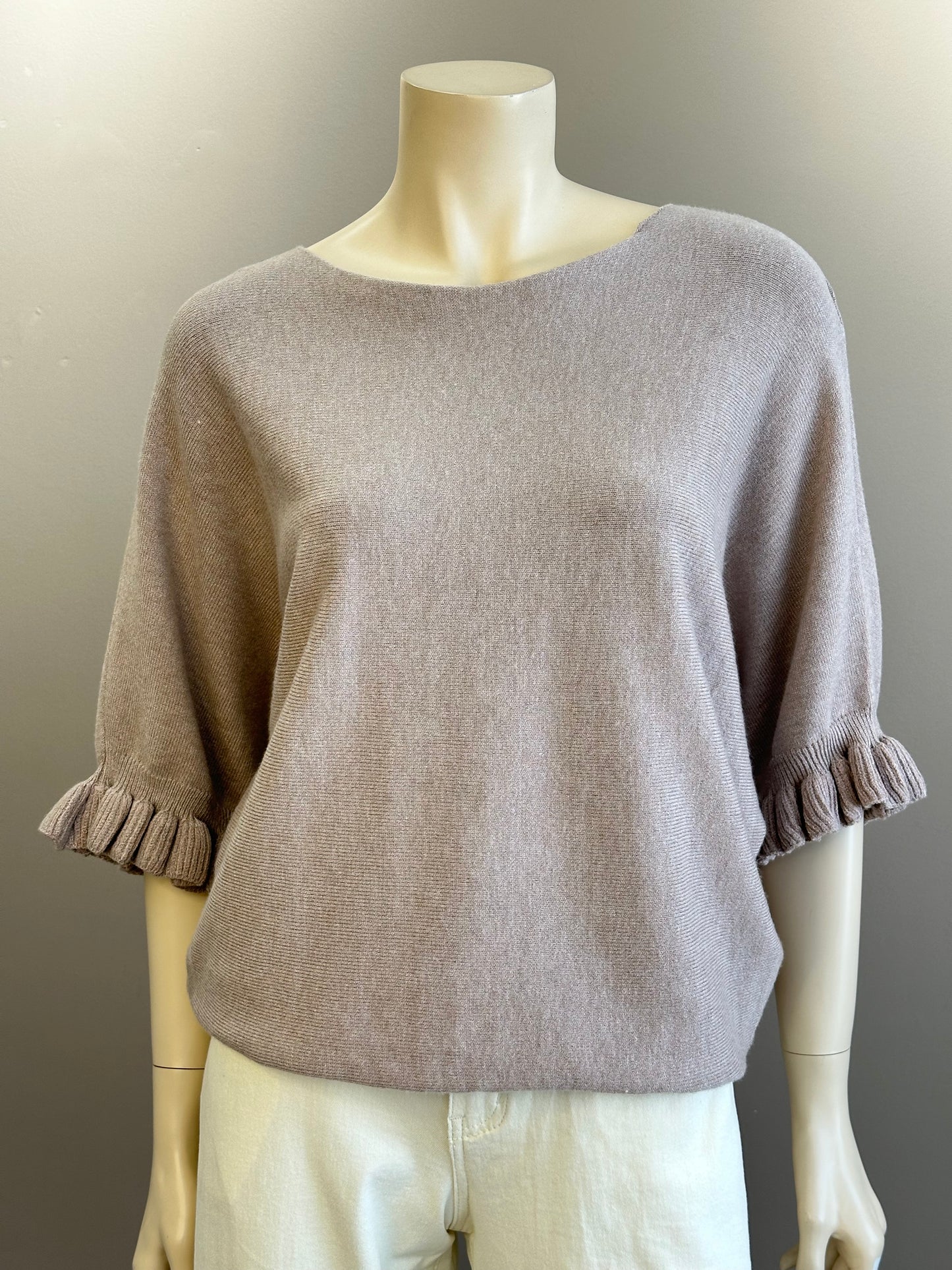 Sweater Volantes Soft Touch Latte