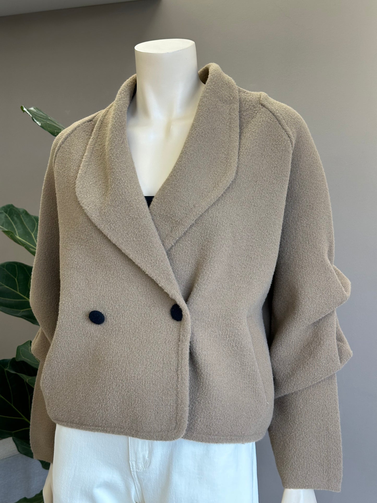 Chaqueta Siena Paño Elasticado Camel