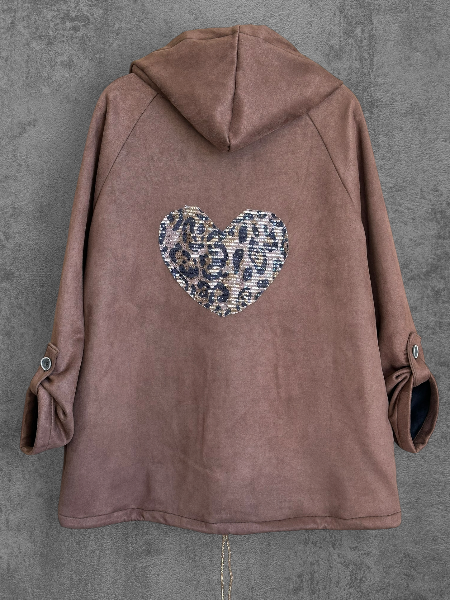 Chaqueta Suede Leopard Chocolate