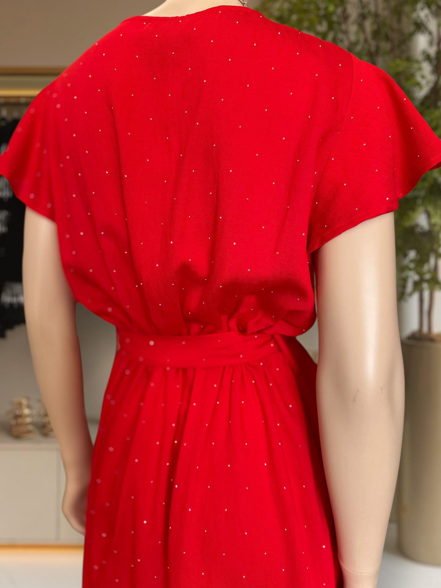 Vestido Brillos Rojo