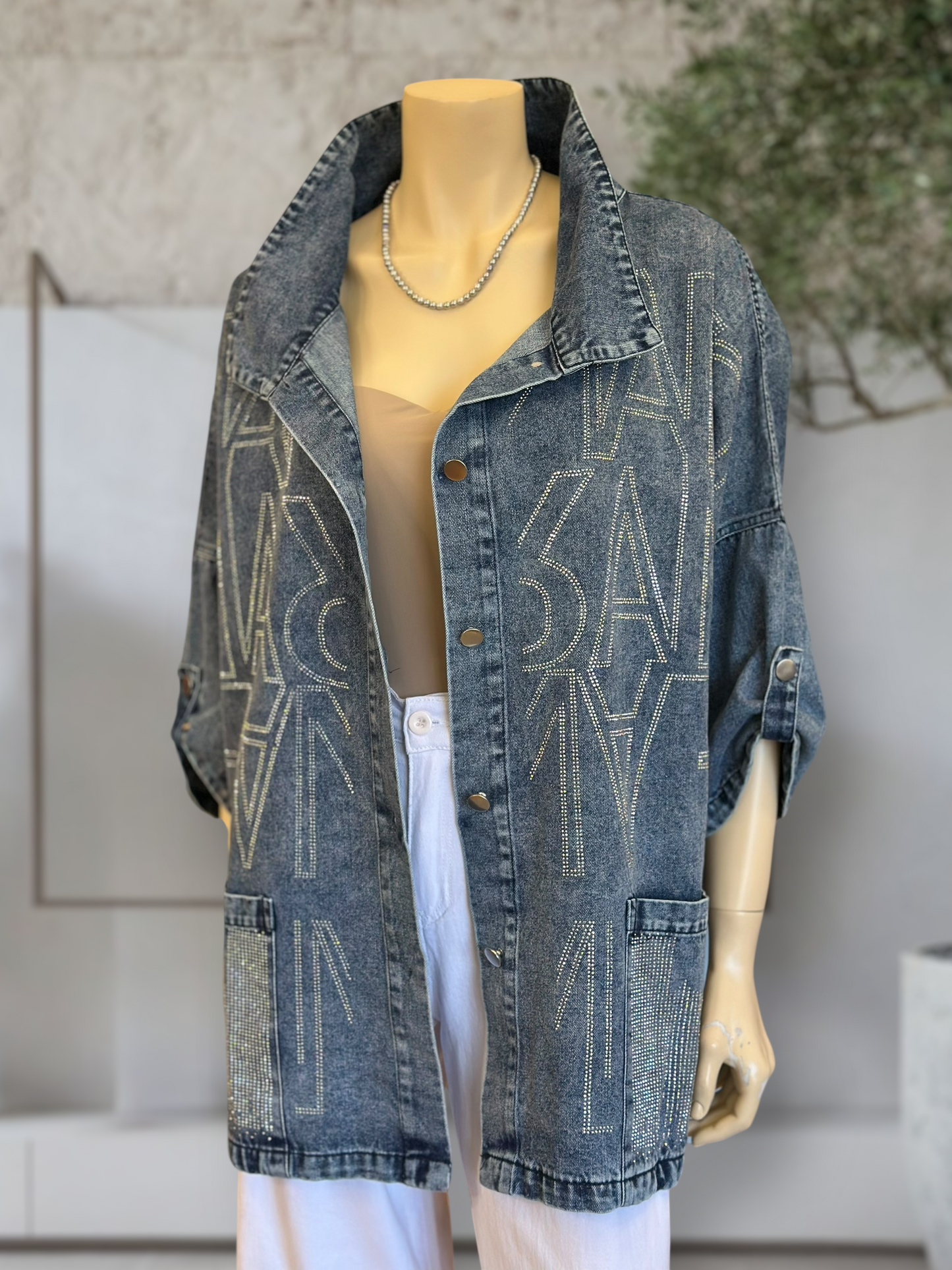 Chaqueta Denim Oversize Azul