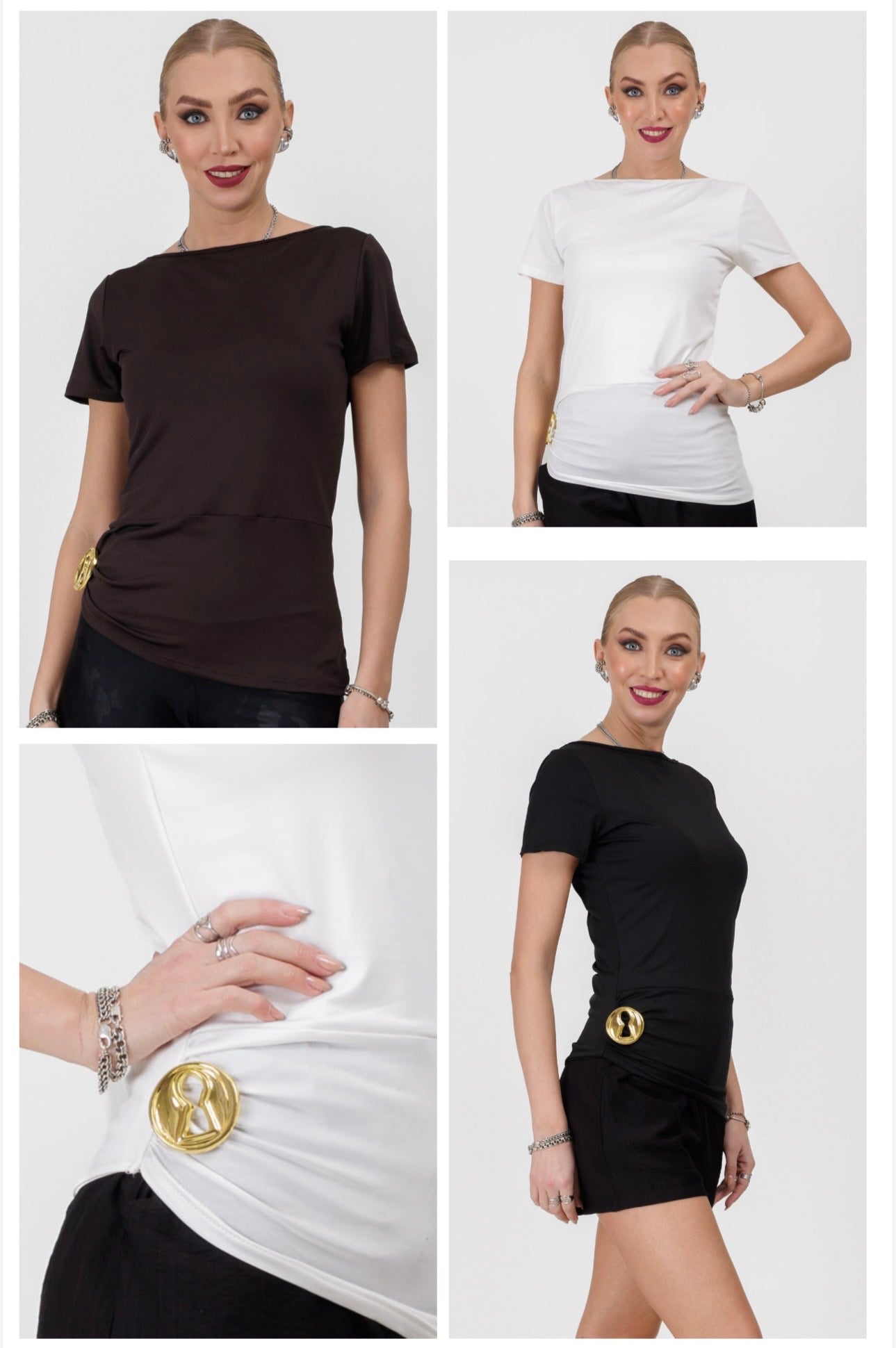 Polera Lycra Fría Café