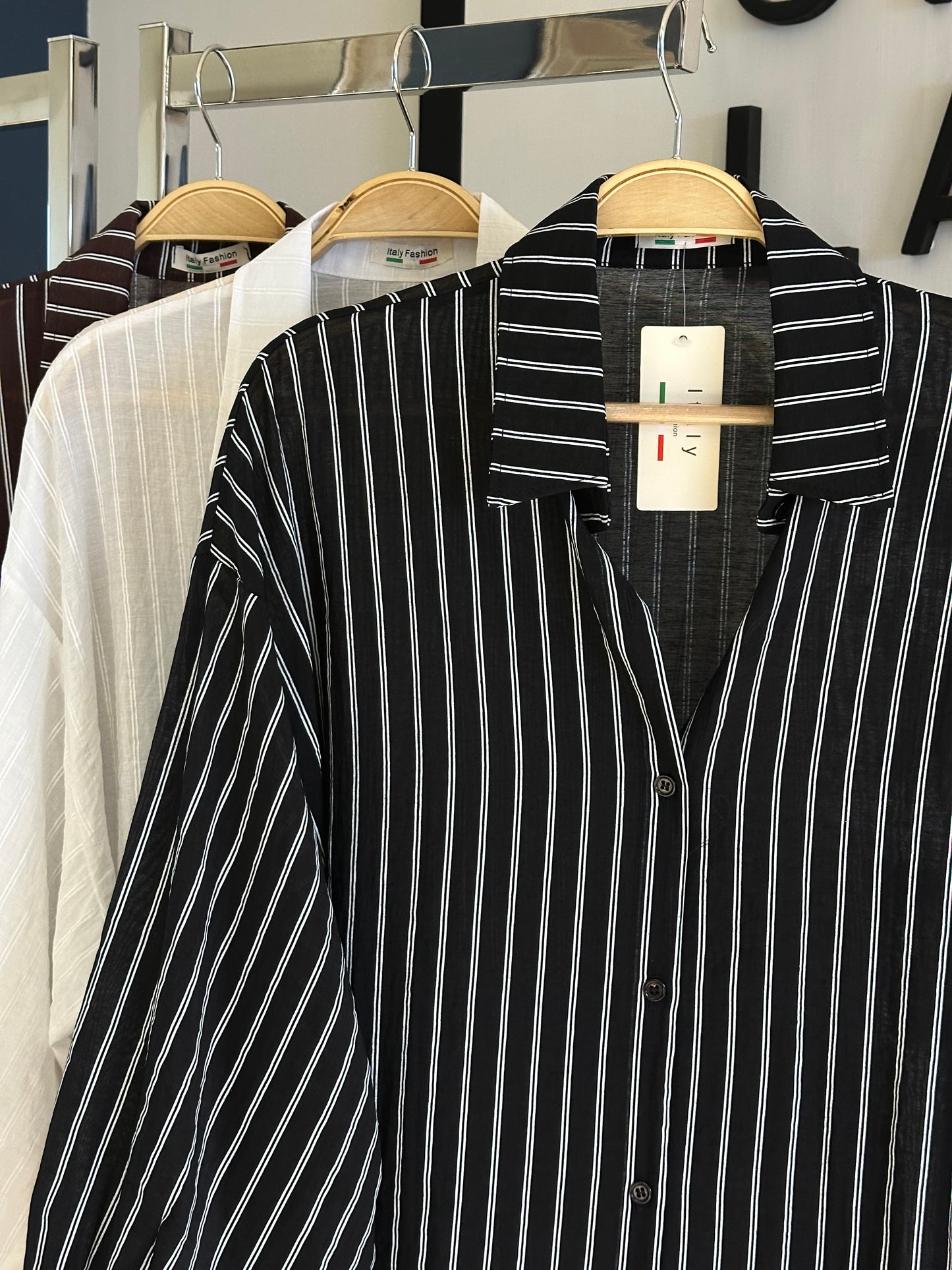 Blusa Rayas Negro