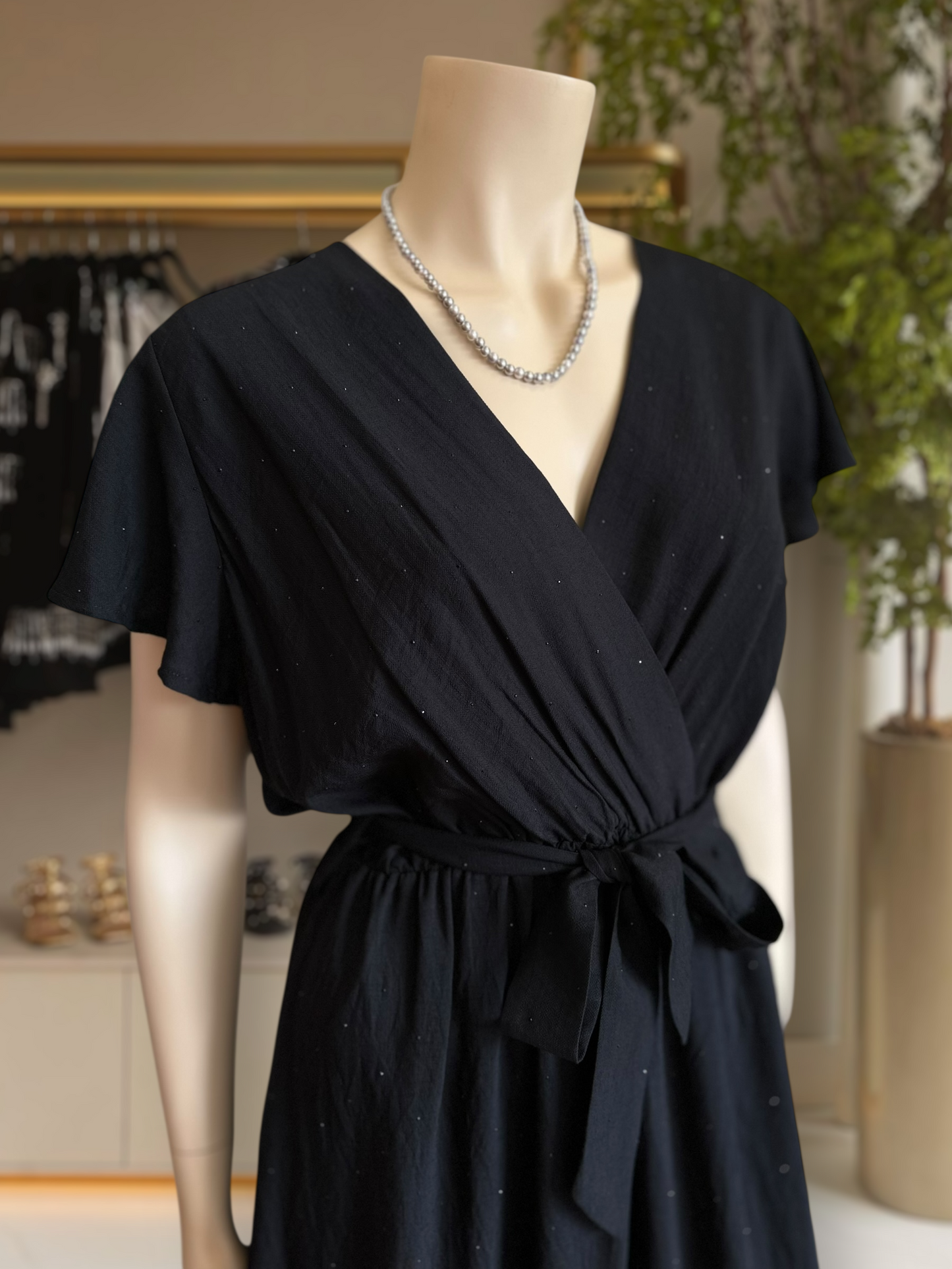 Vestido Brillos Negro