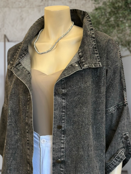 Chaqueta Denim Oversize Negro