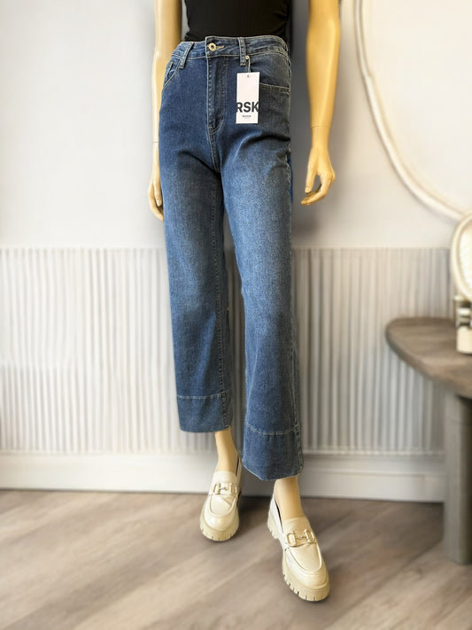 Jeans Basta Ancha Azul Oscuro