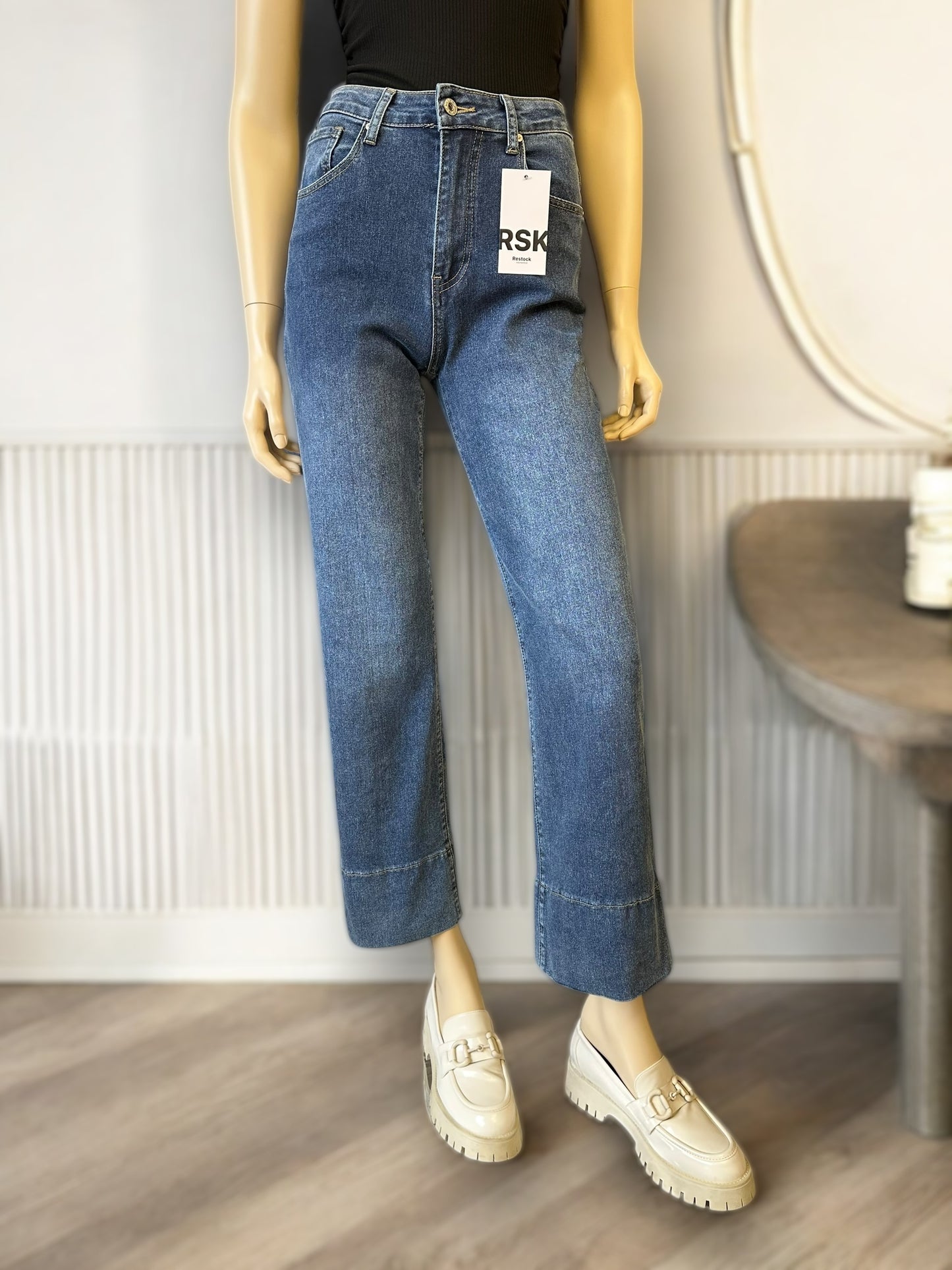 Jeans Basta Ancha Azul Oscuro