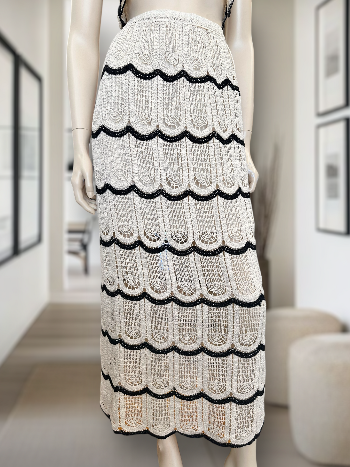 Falda Crochet bicolor