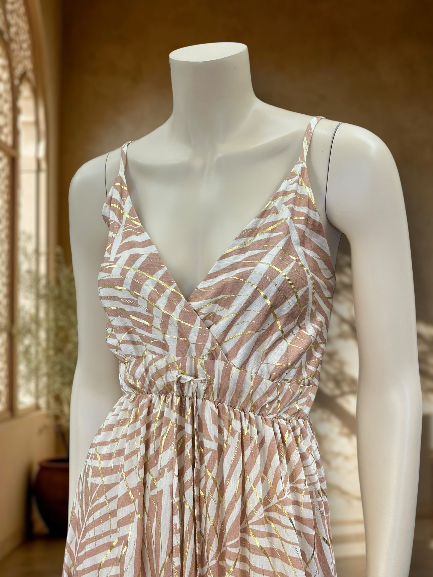 Vestido Tropic Gold Rosa