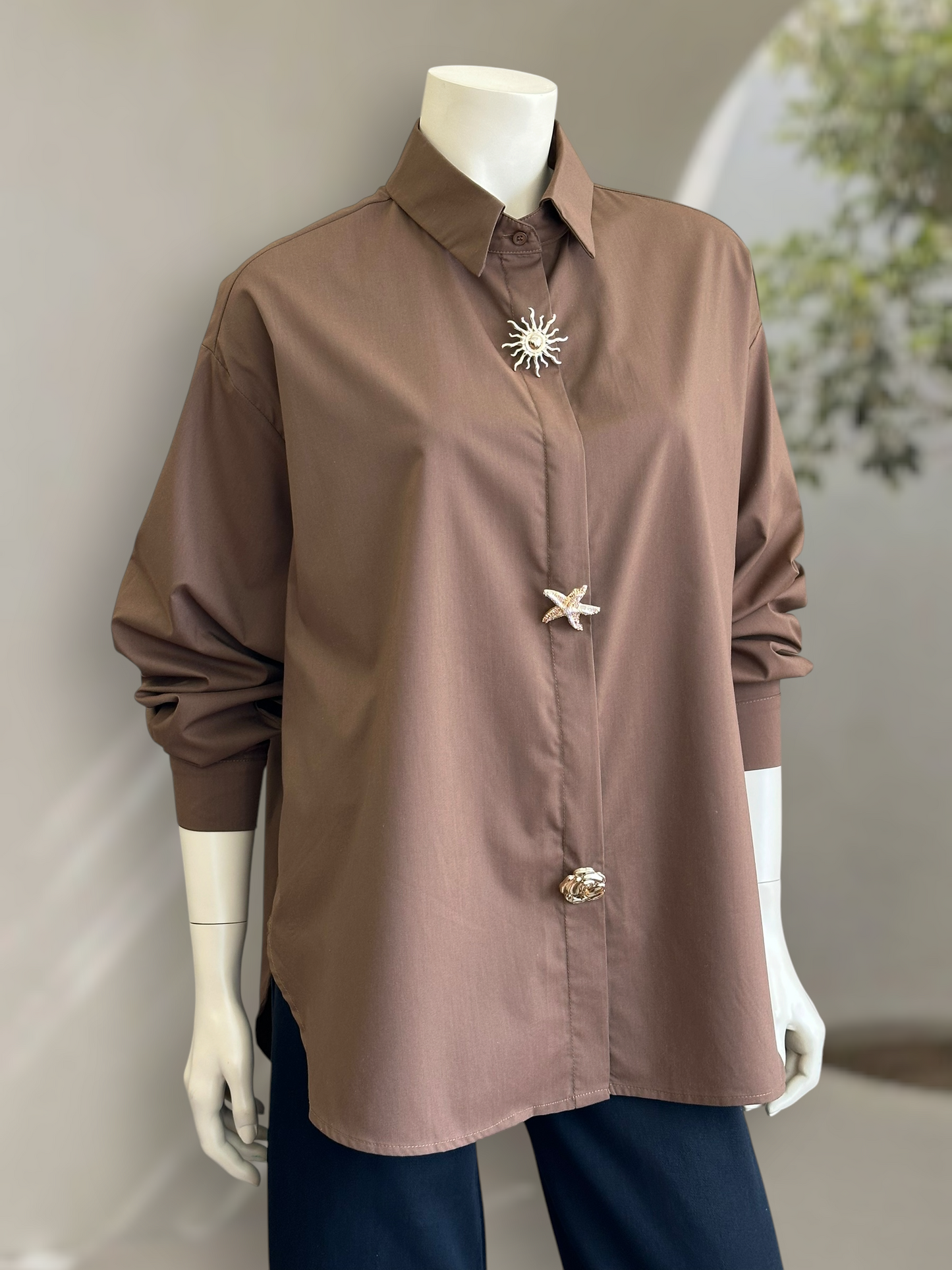 Blusa Milano Oversize Café