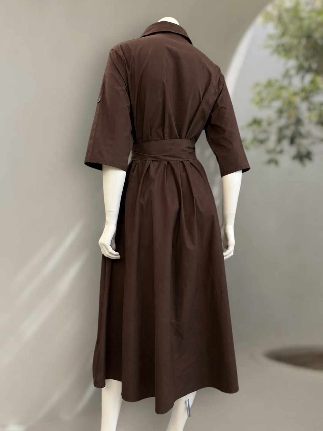 Vestido Camisero Olivia Café