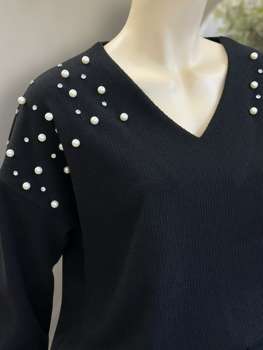 Sweater Perlas Negro - New Collection
