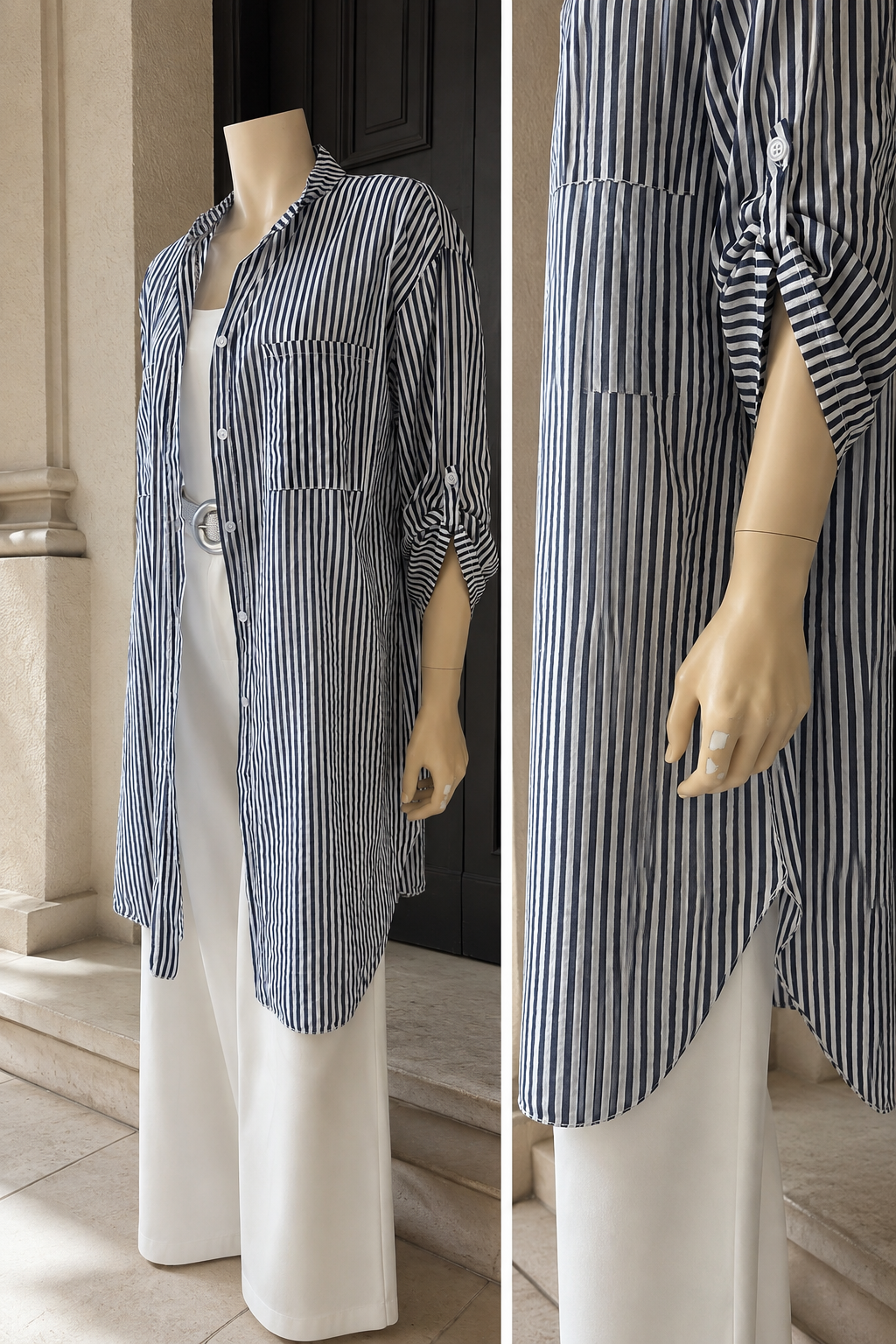 Vestido Camisero Italiano Azul