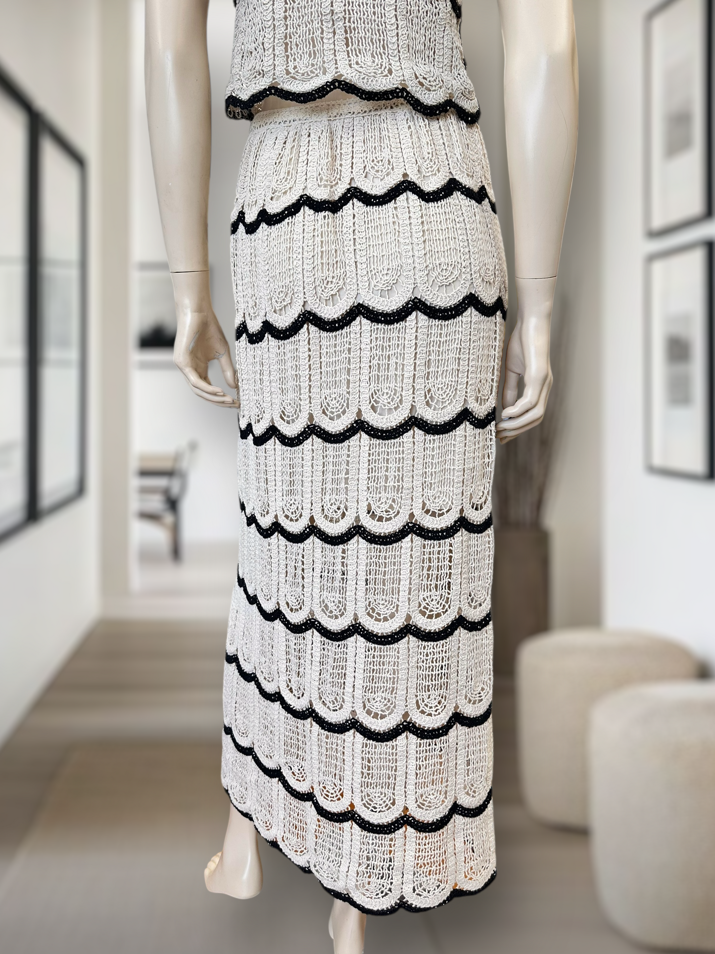 Falda Crochet bicolor